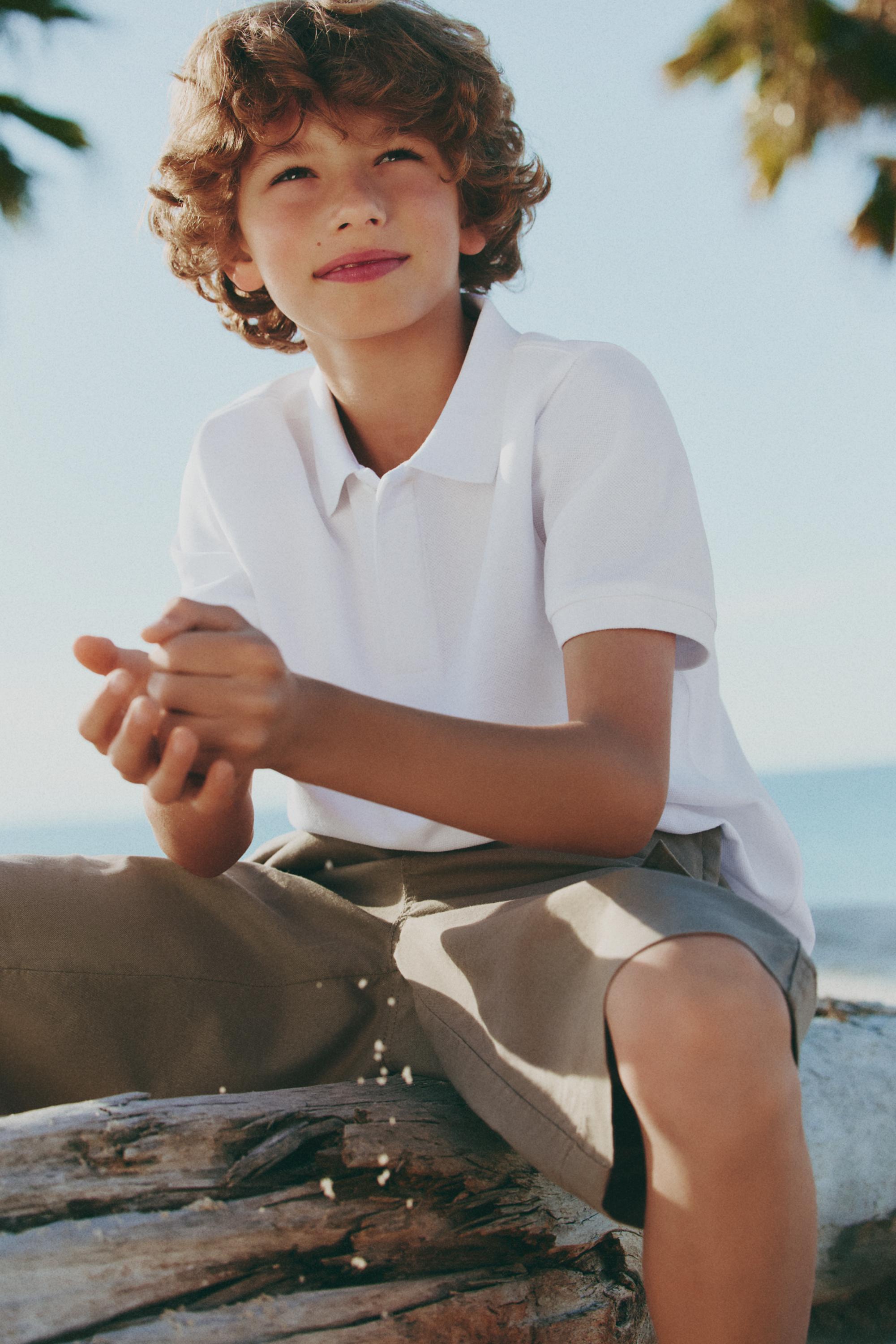 Basic polo shirt — WHITE
