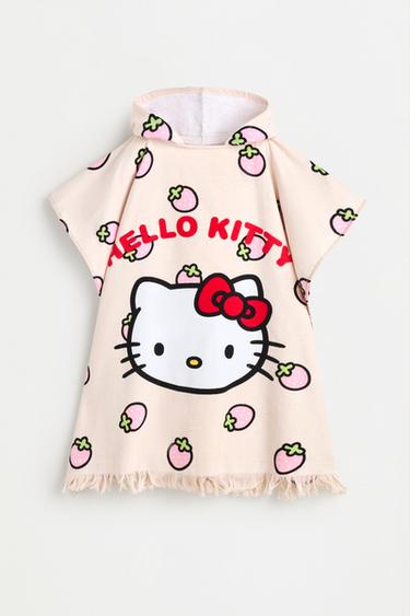 Hello Kitty ©SANRIO poncho towel — PASTEL PINK 1