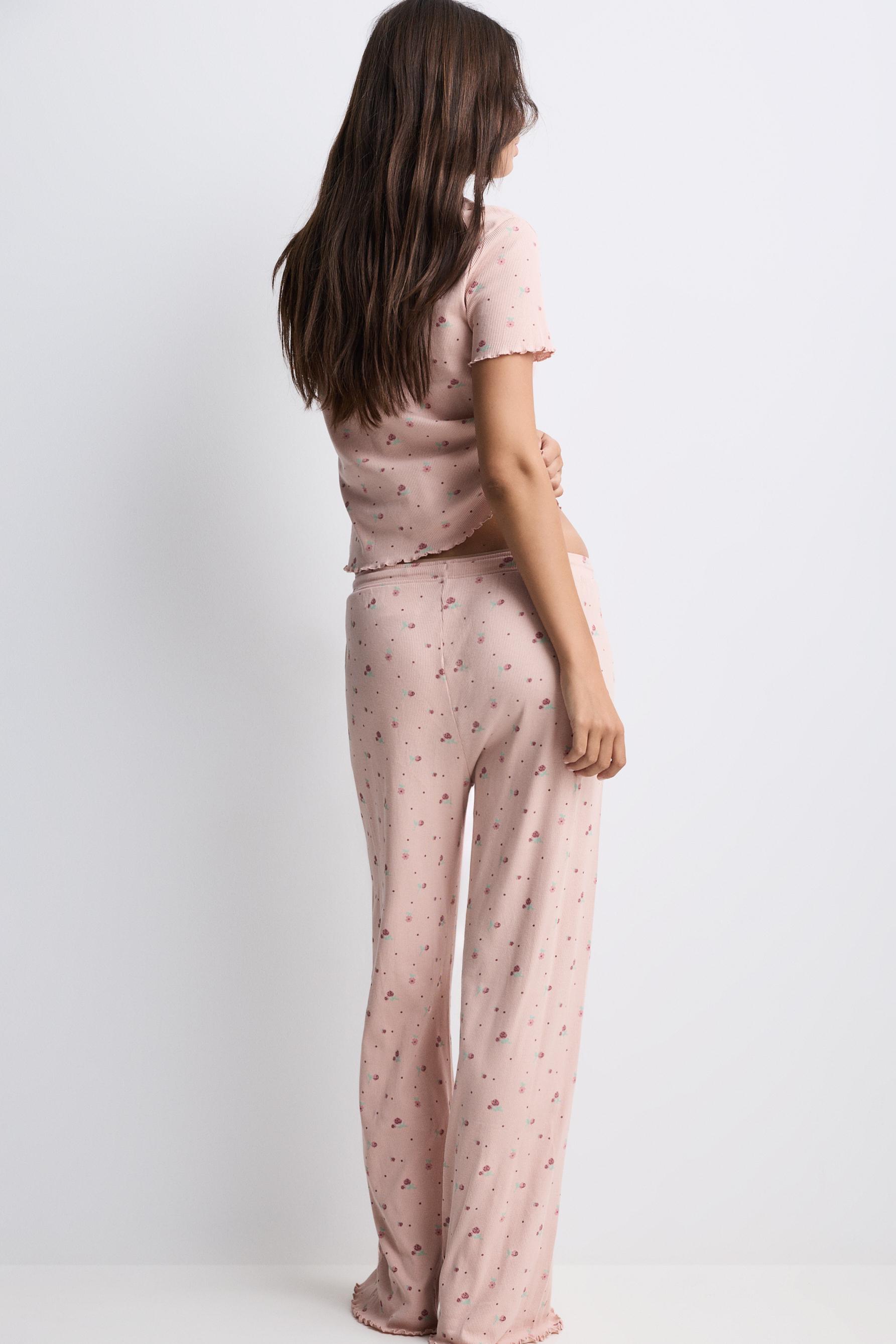 Long printed pyjamas — PASTEL PINK