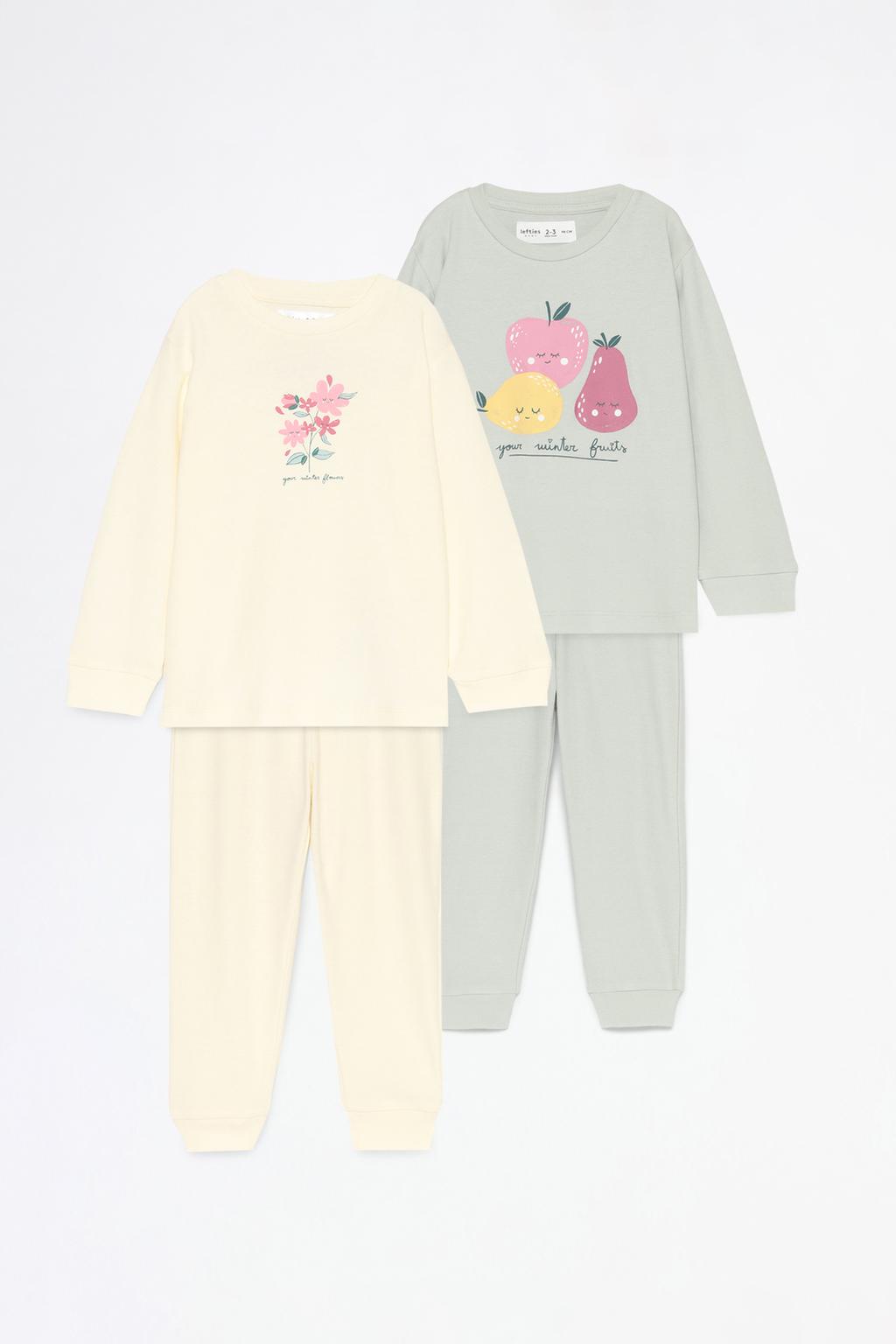 2-pack of fruit print pyjamas