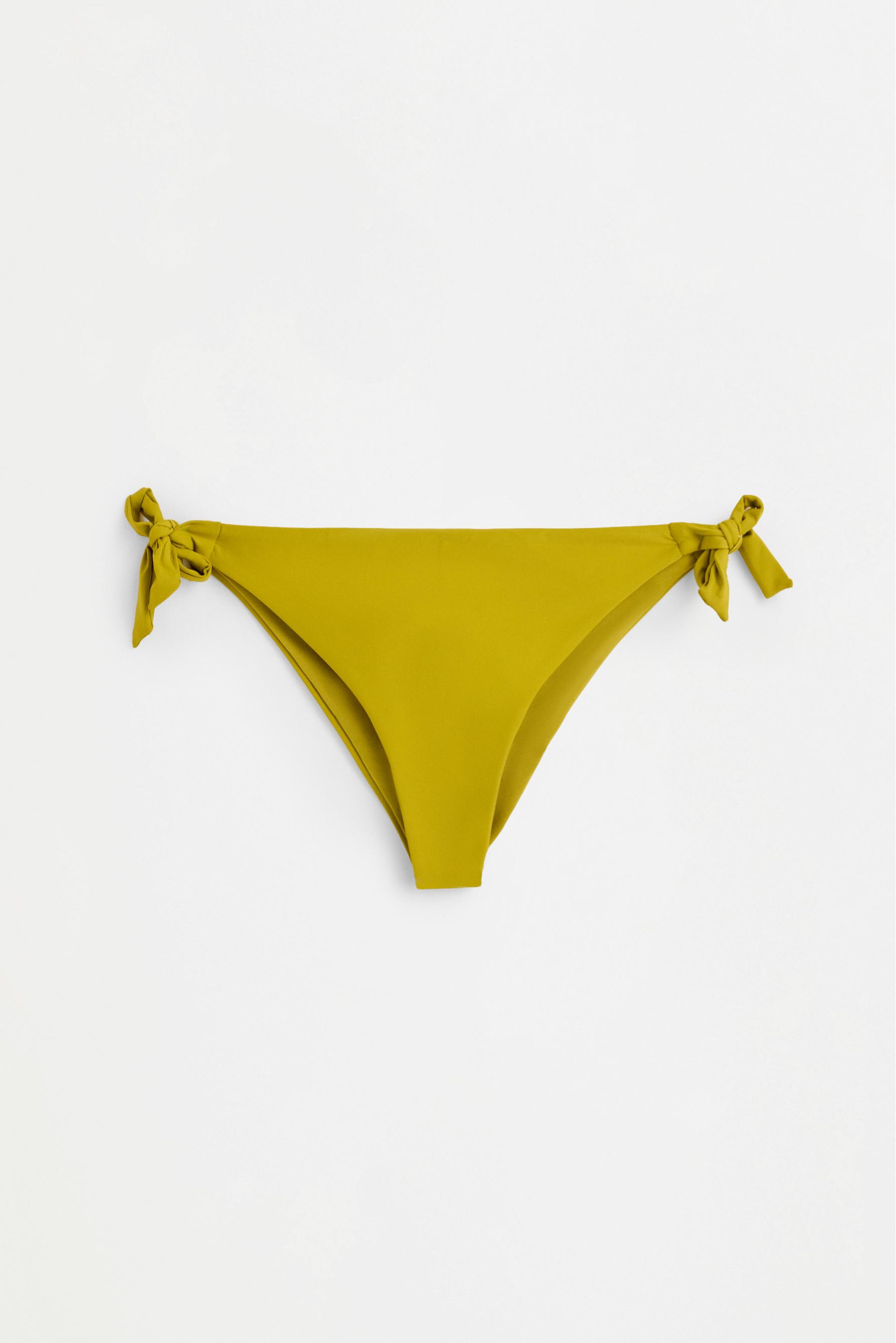 Tie-side bikini bottom — OLIVE GREEN