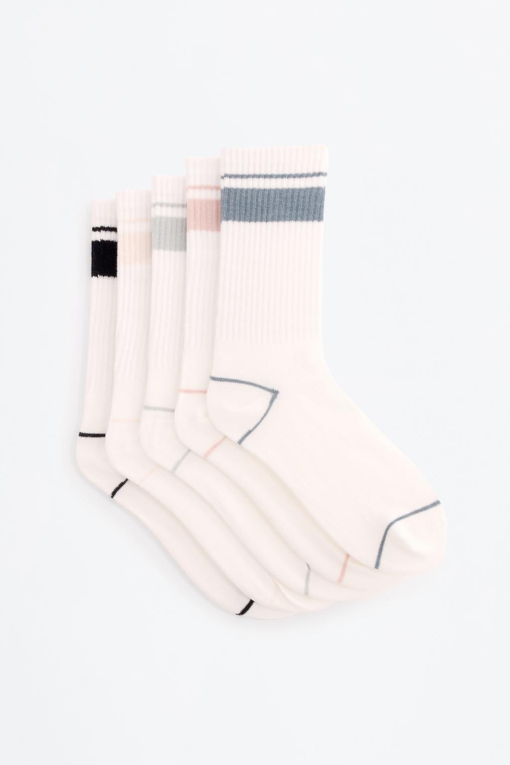 Pack of 5 pairs of long sports socks