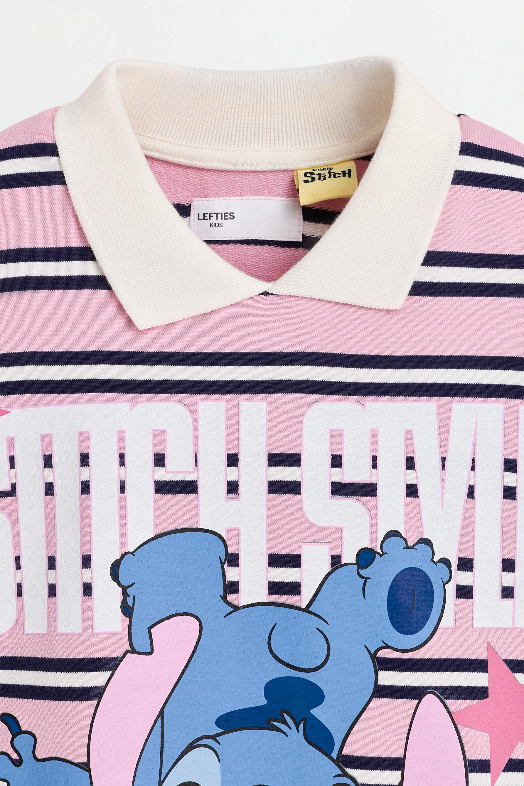 Stitch ©Disney striped polo — PINK