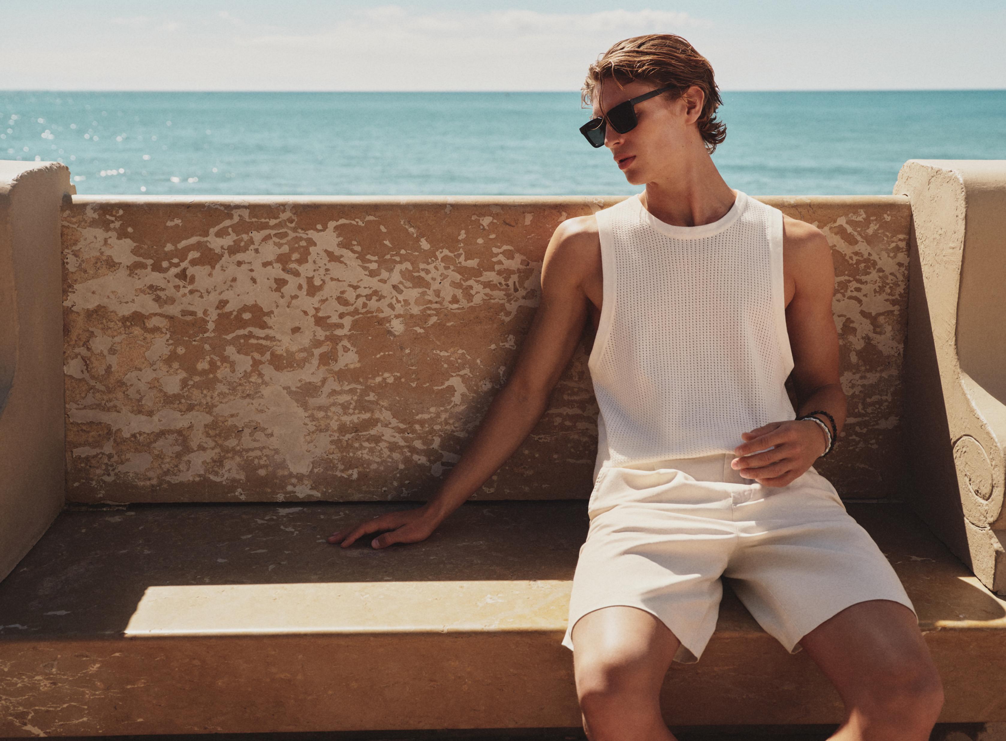 Cutwork strappy T-shirt — OFF WHITE