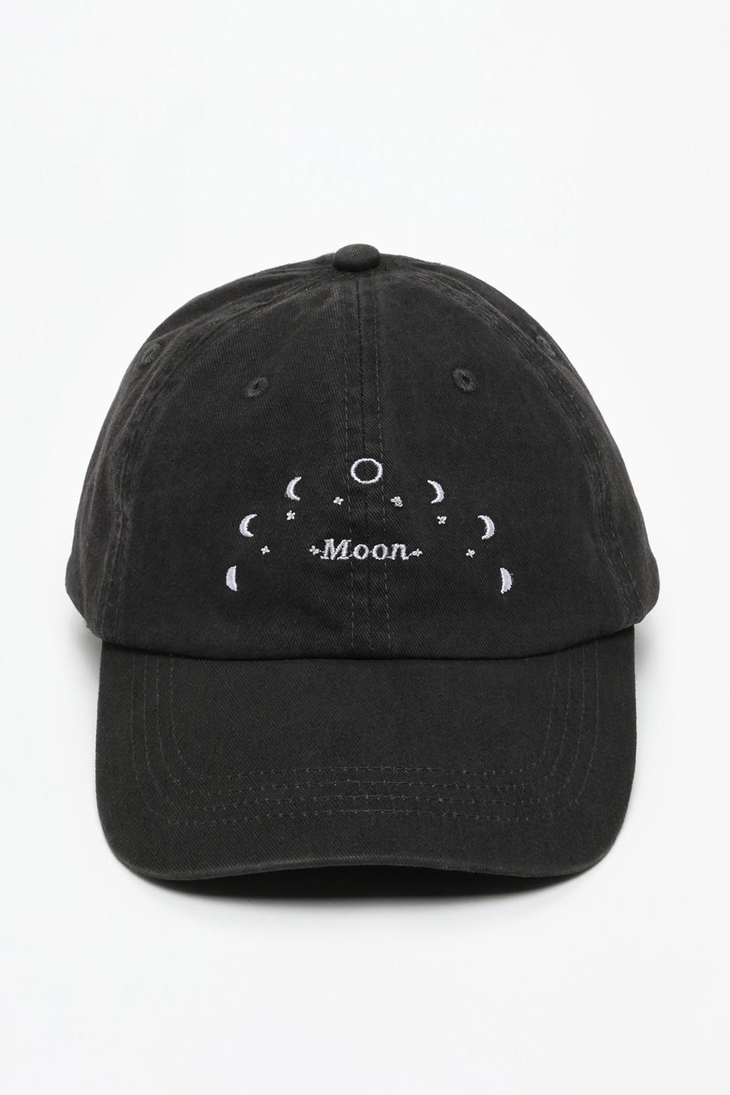 Faded-effect embroidered cap