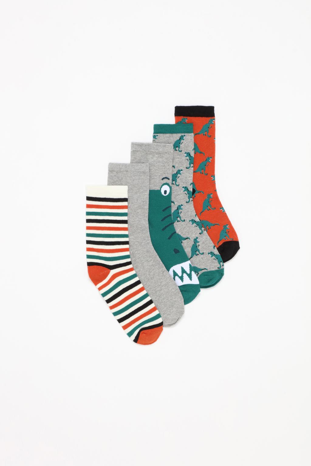 5-Pack of dinosaur socks