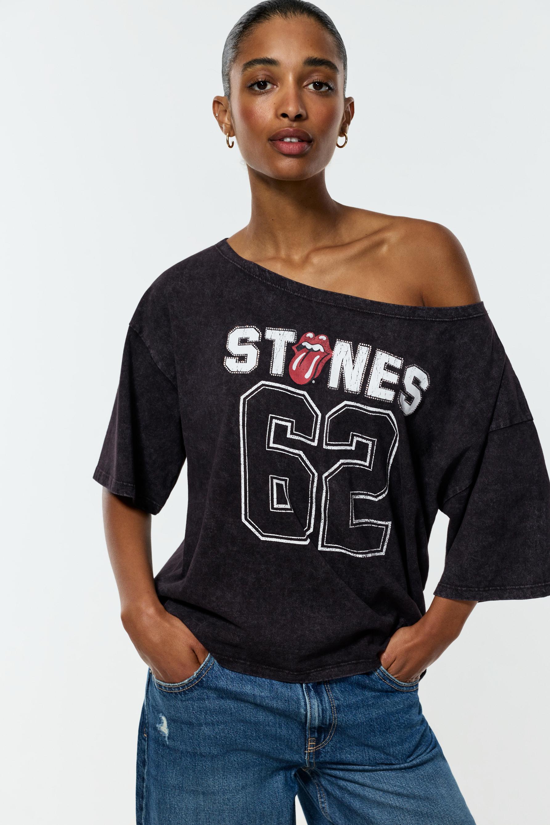 The Rolling Stones ©Universal boat neck T-shirt — ANTHRACITE GREY
