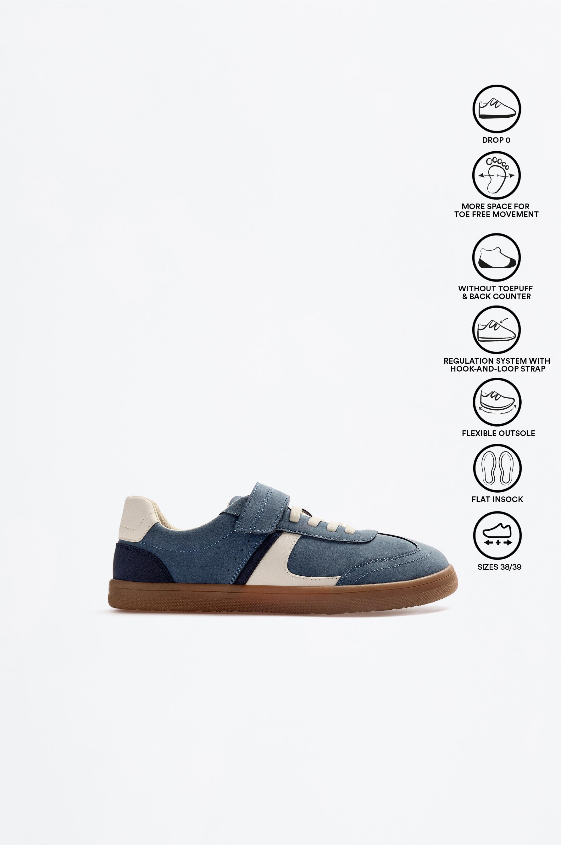 Zapatilla confort barefoot detalles