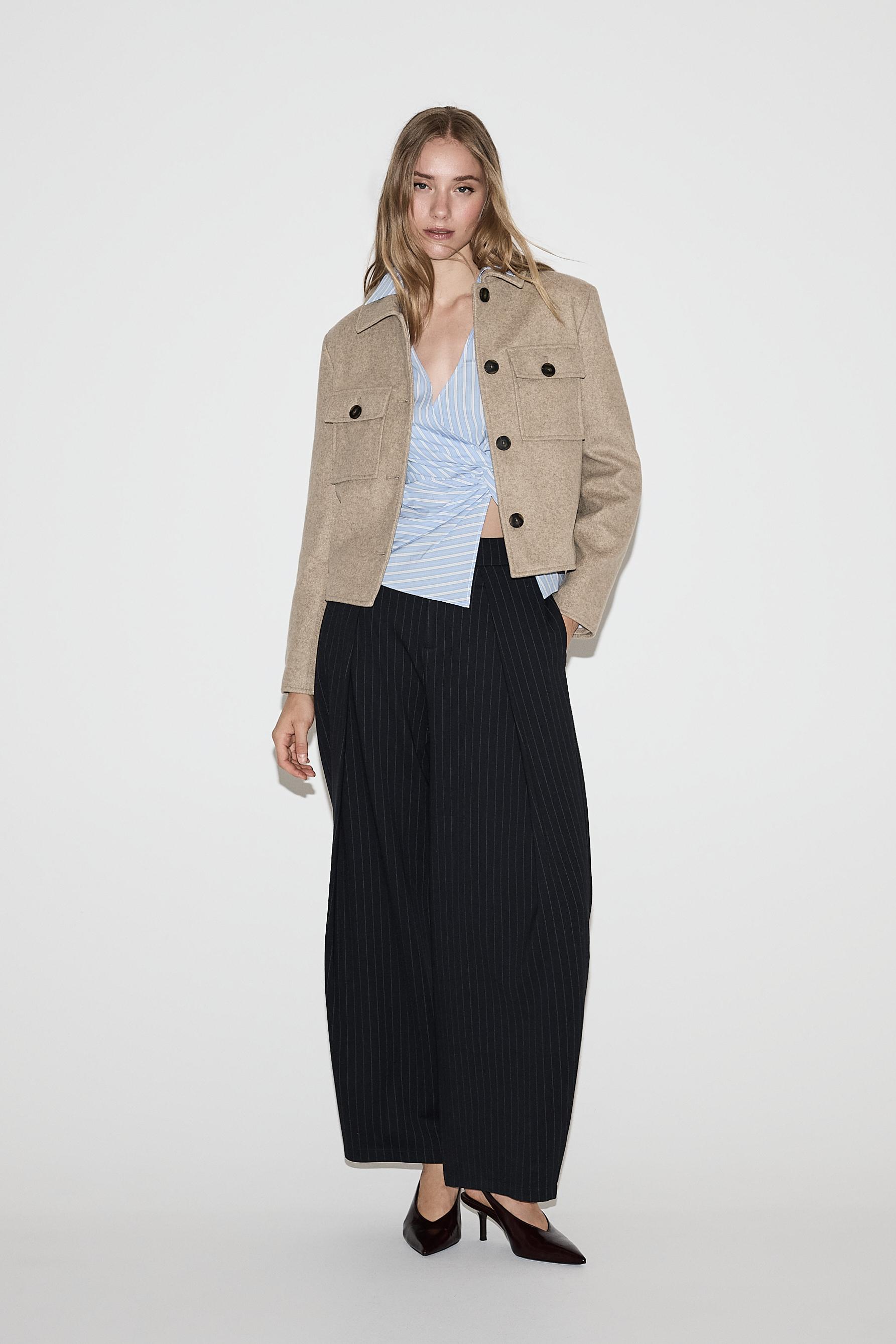 Felt jacket — TAUPE BROWN