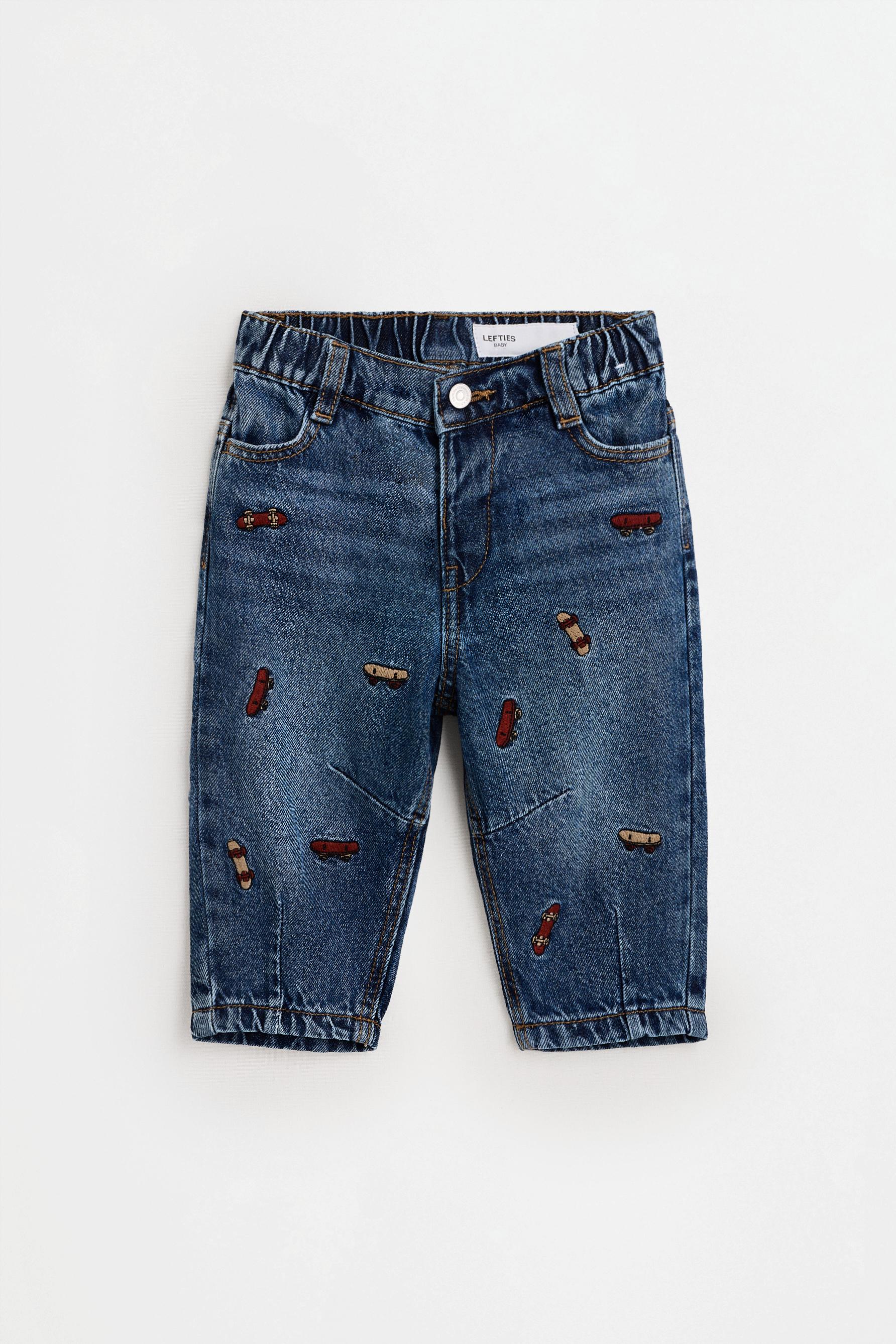 Jeans balloon bordado