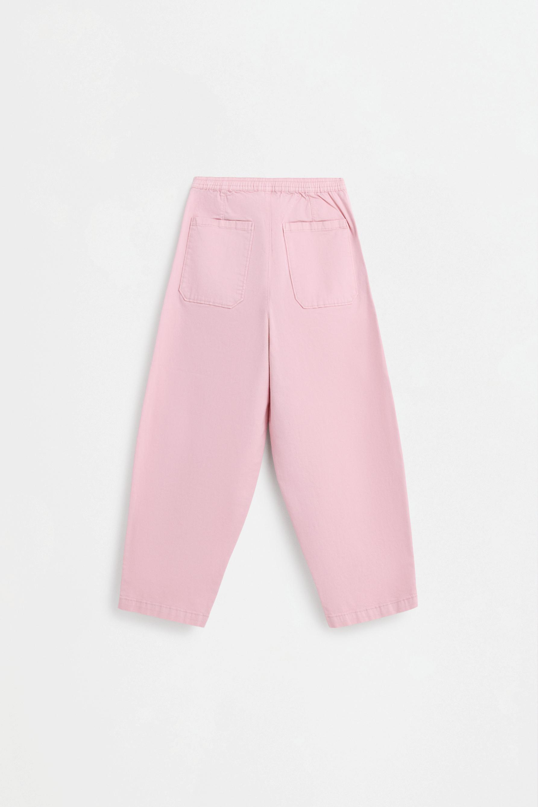 Balloon fit trousers with pleats — DUSTY PINK