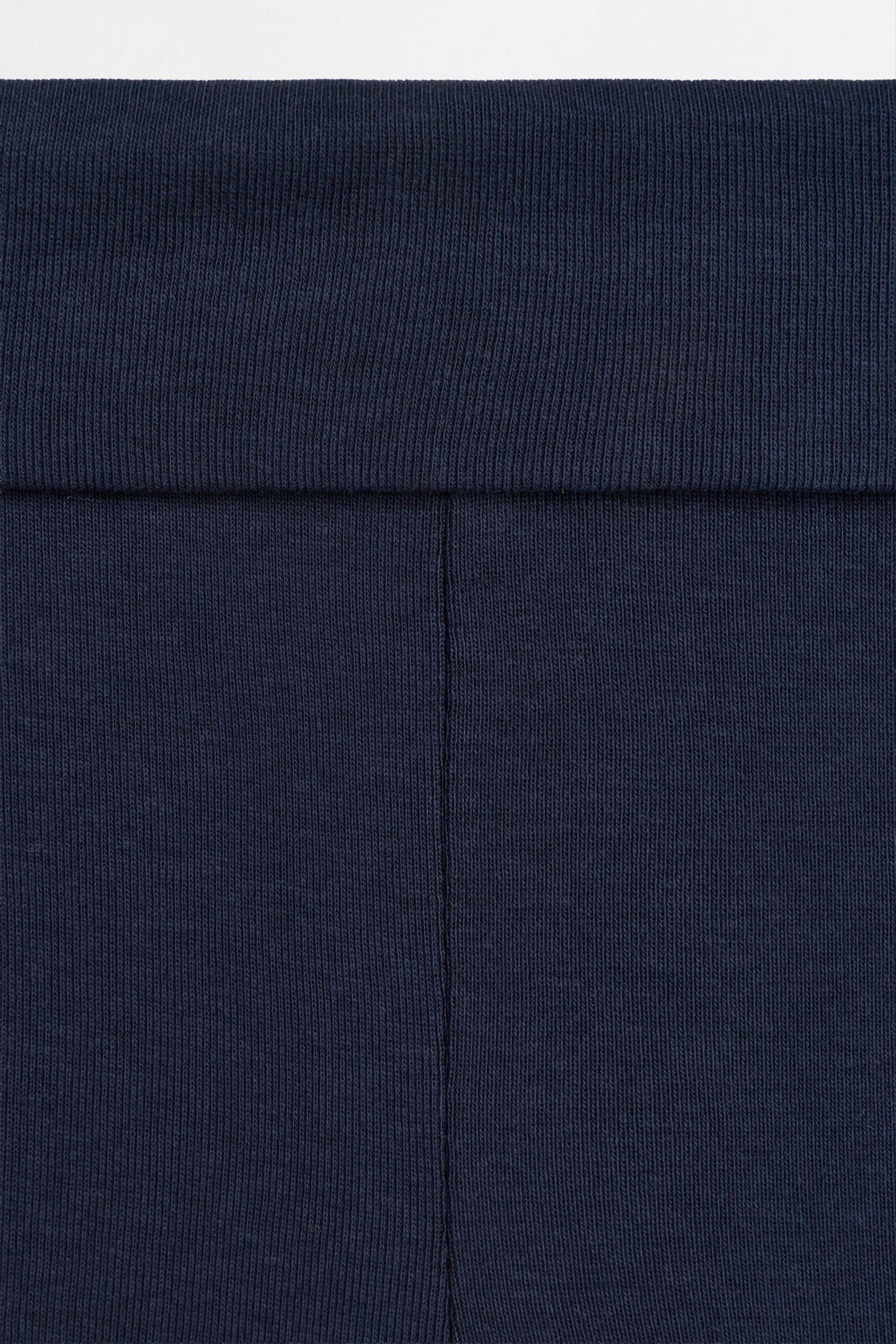 Bell bottom leggings with fold-over waist — NAVY