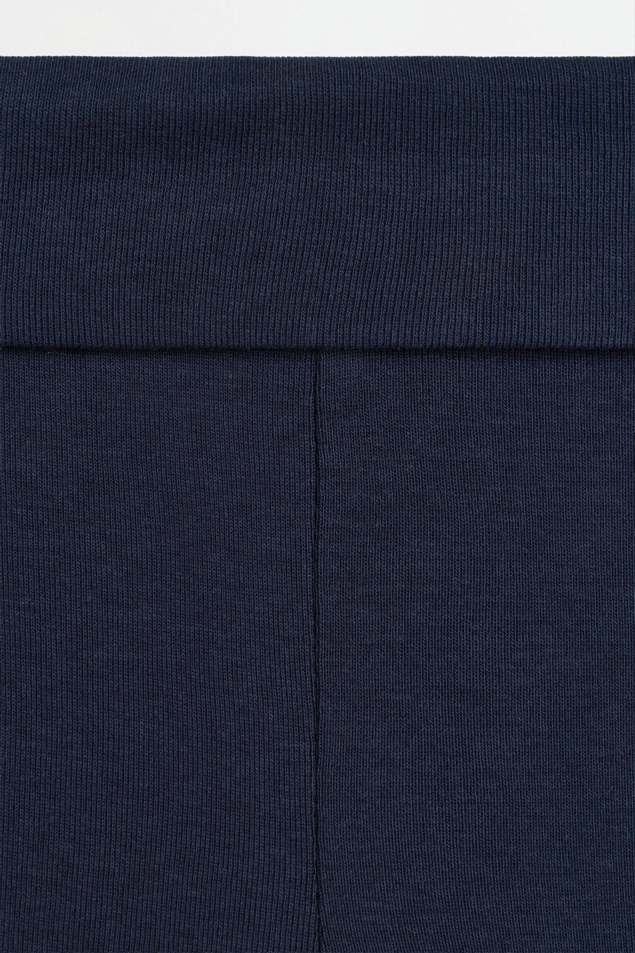 Bell bottom leggings with fold-over waist — NAVY