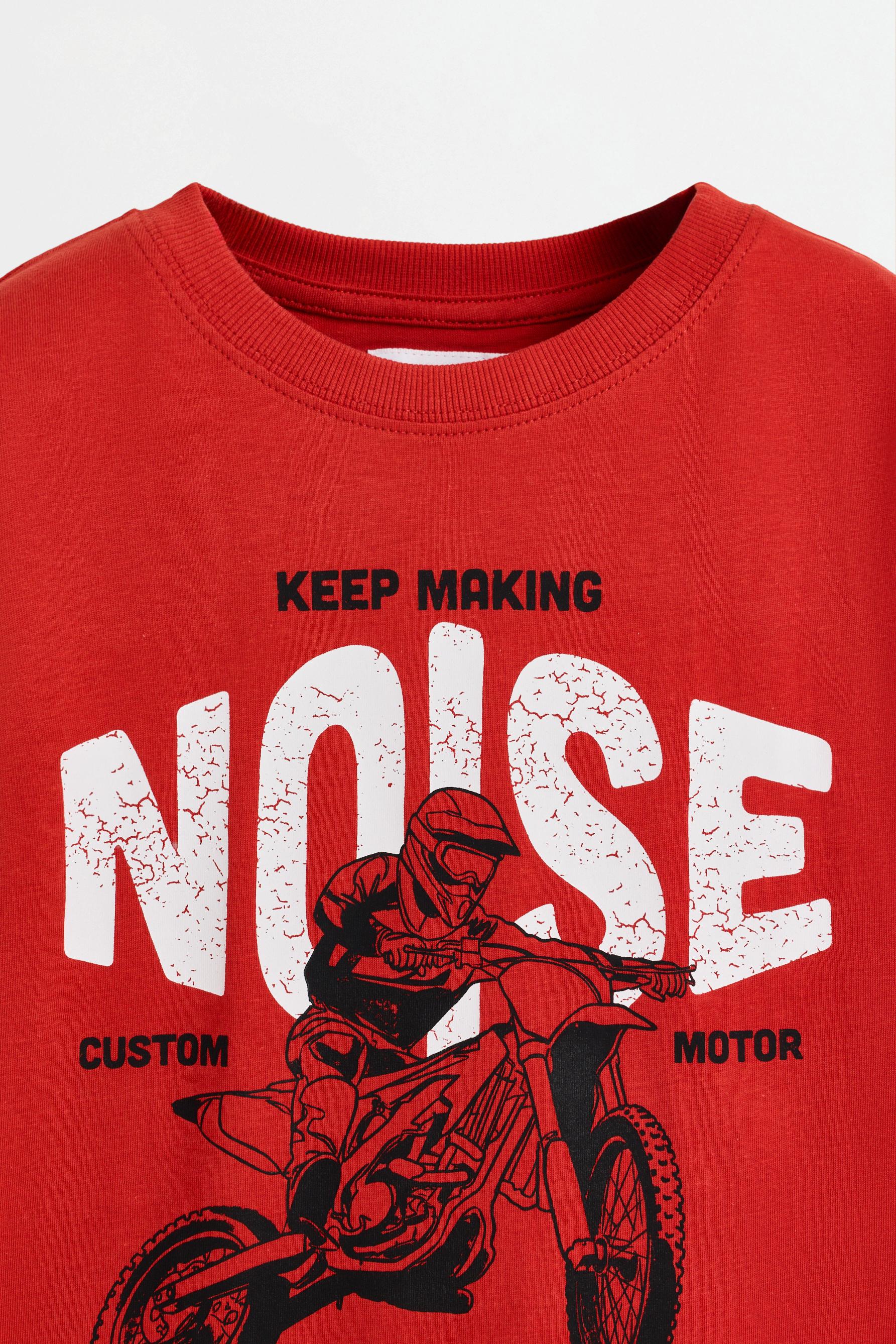 Printed T-shirt — ORANGE