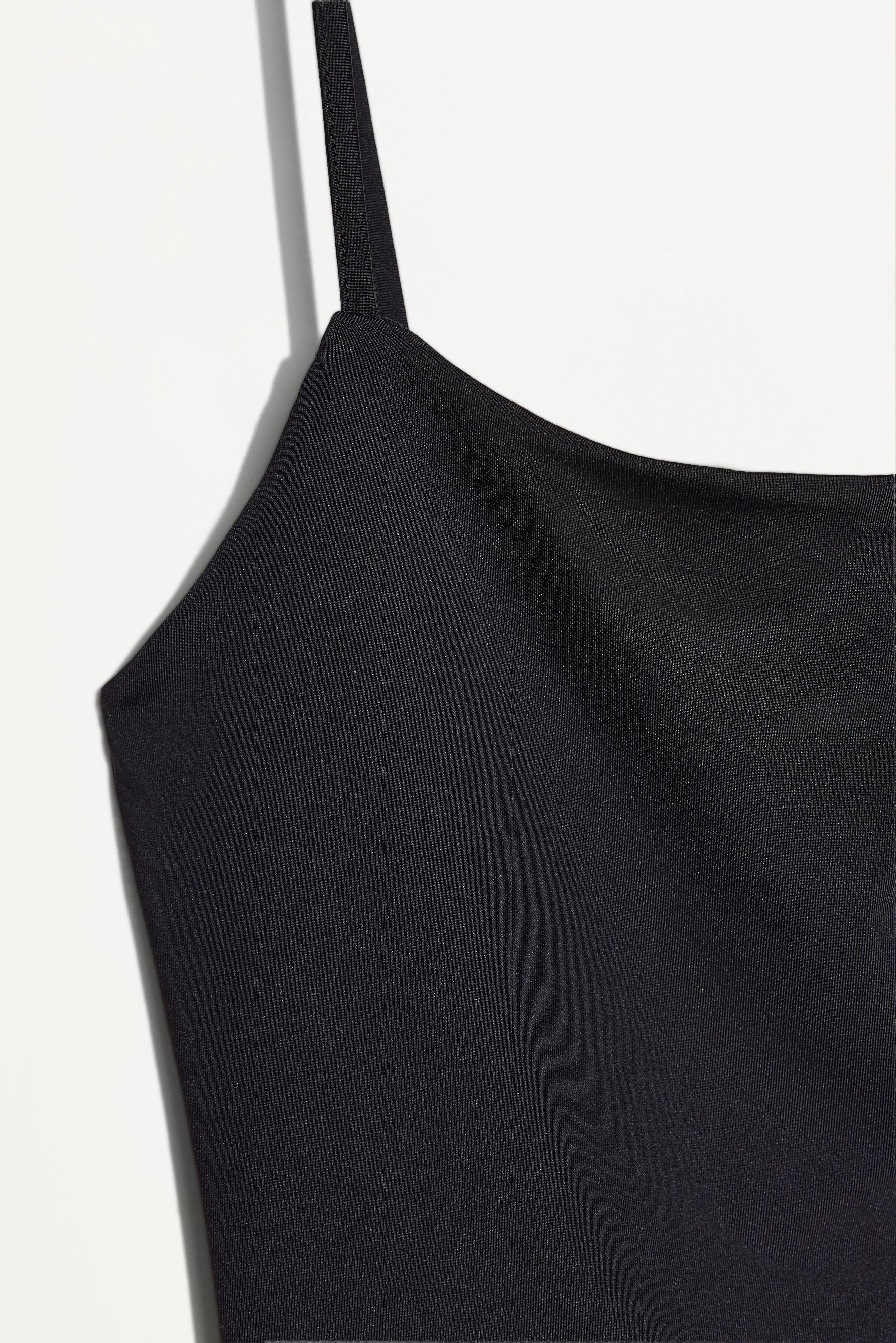 Polyamide strap top — BLACK