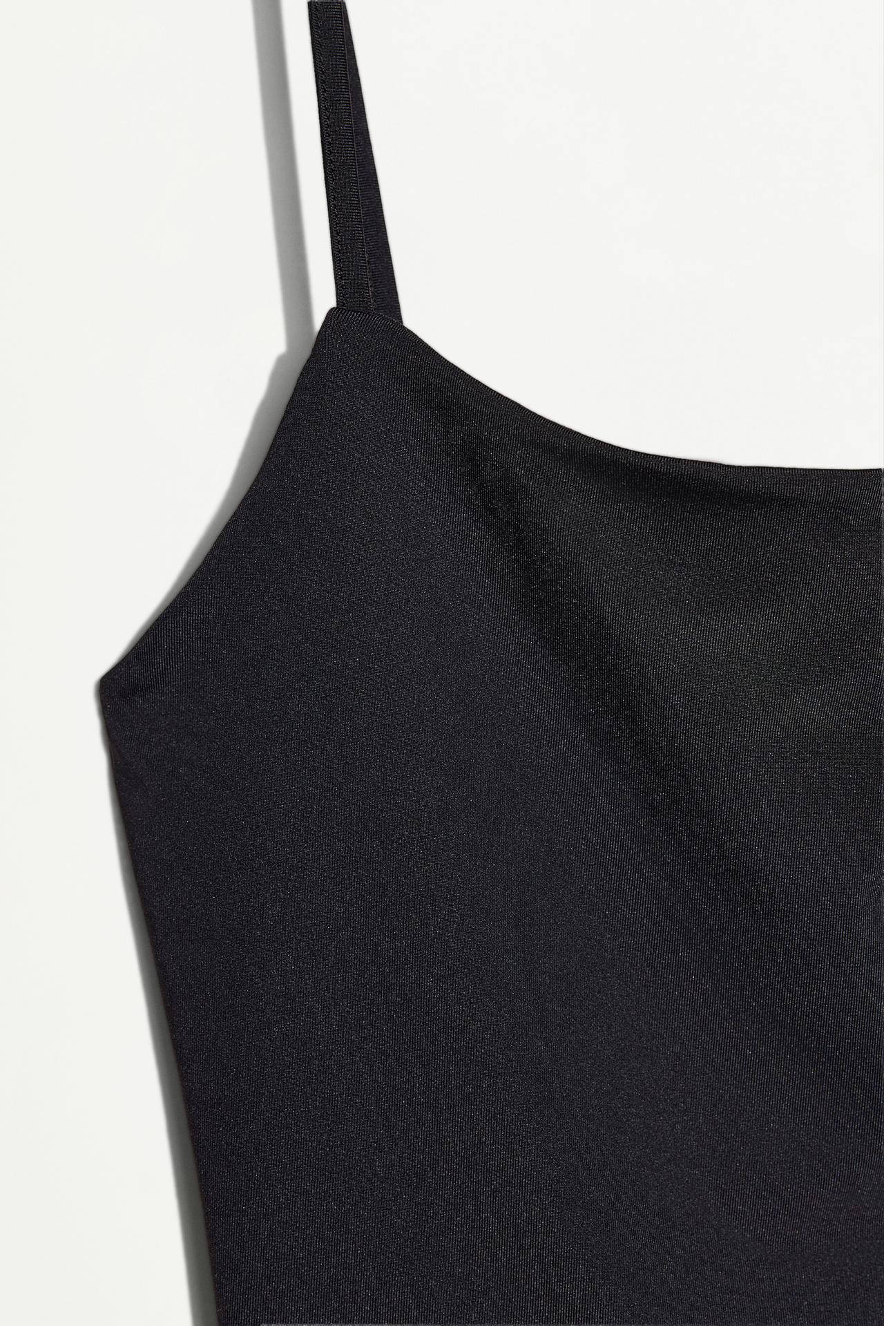 Polyamide strap top — BLACK