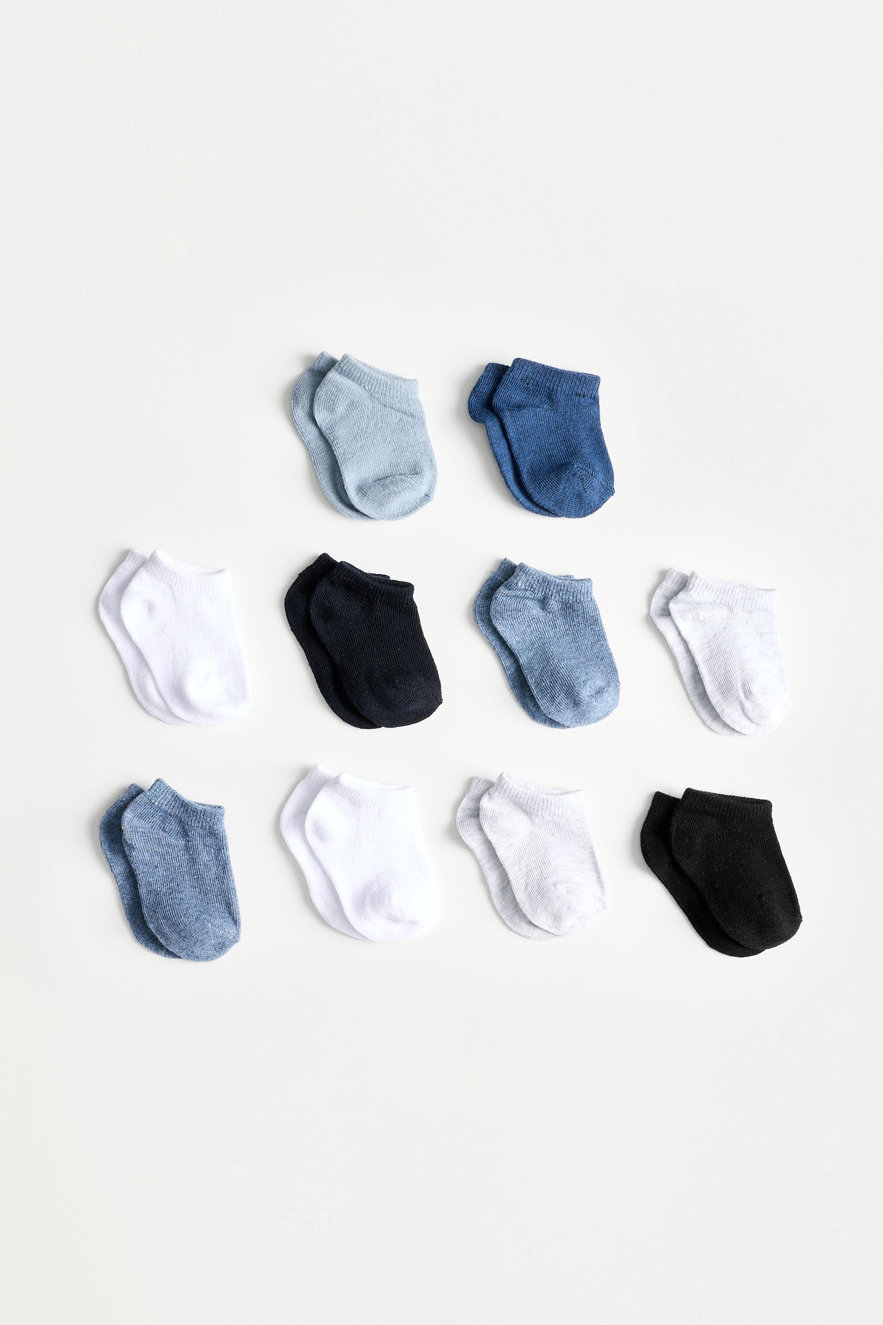 Ankle socks (Pack 10) — BLUE/WHITE