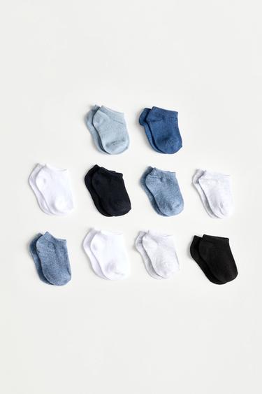 Ankle socks (Pack 10) — BLUE/WHITE 1