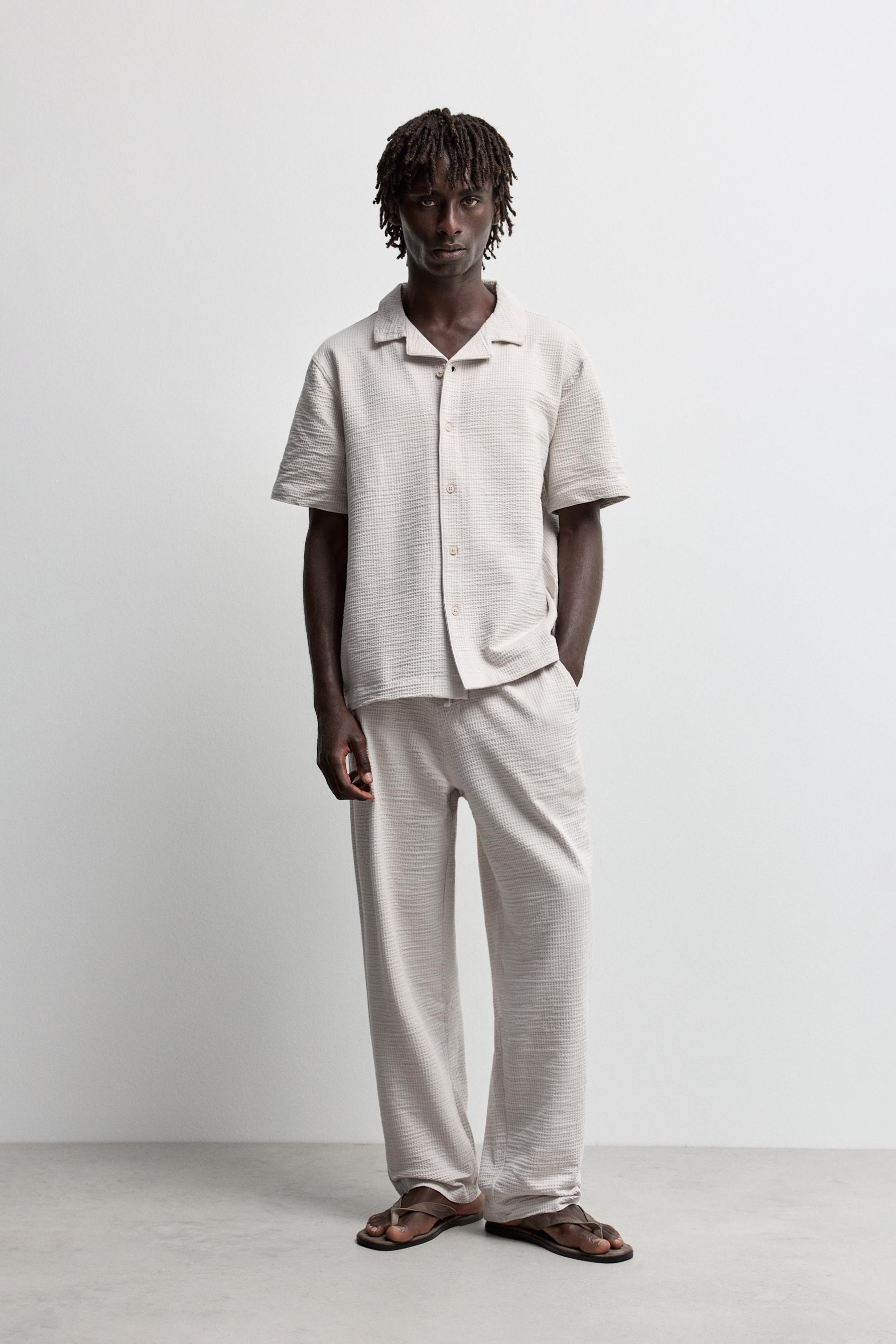 Seersucker shirt — IVORY