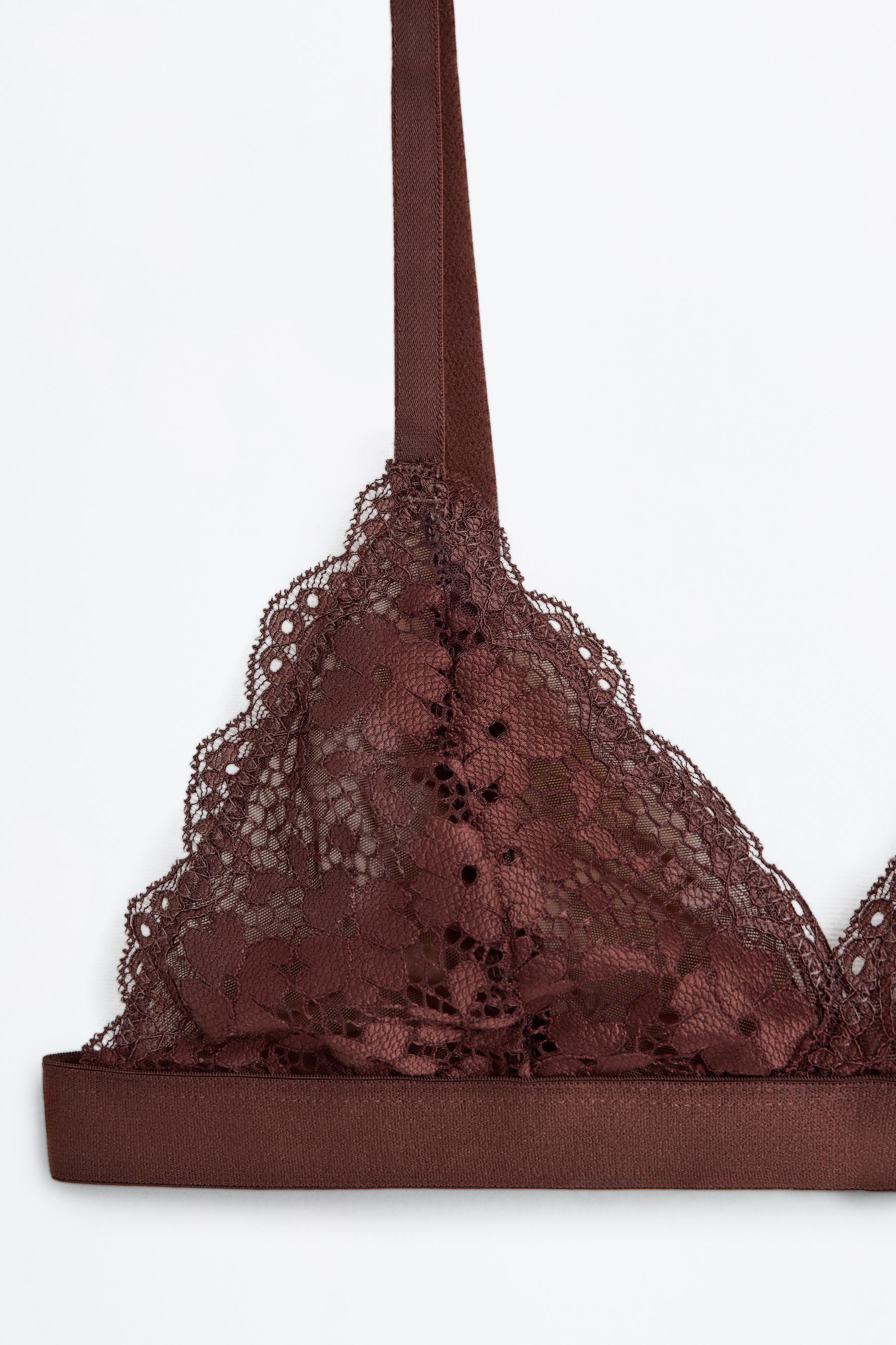 Lace bralette — CHOCOLATE