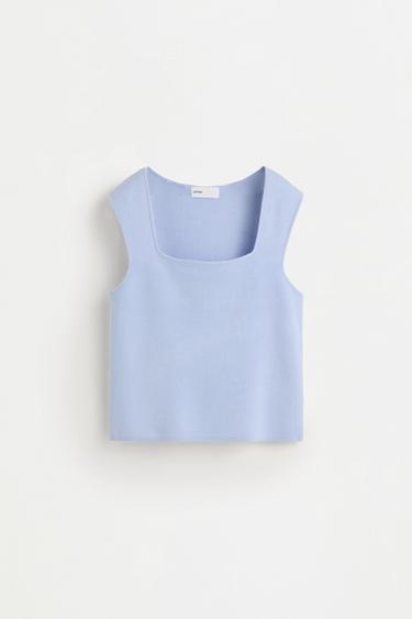 Basic knit top — SKY BLUE 6
