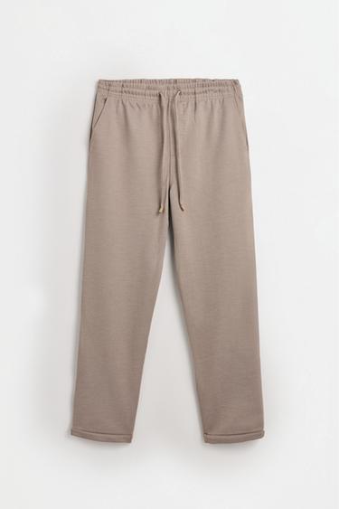 Piqué joggers — PALE SAND 6