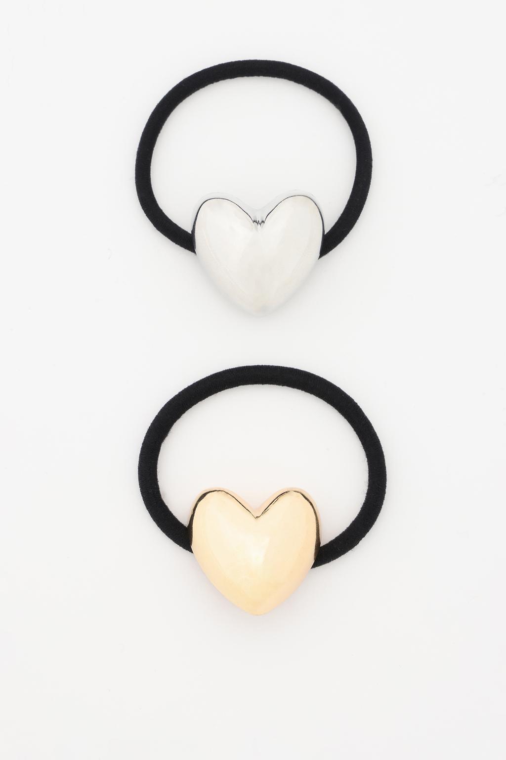 2-pack of heart scrunchies