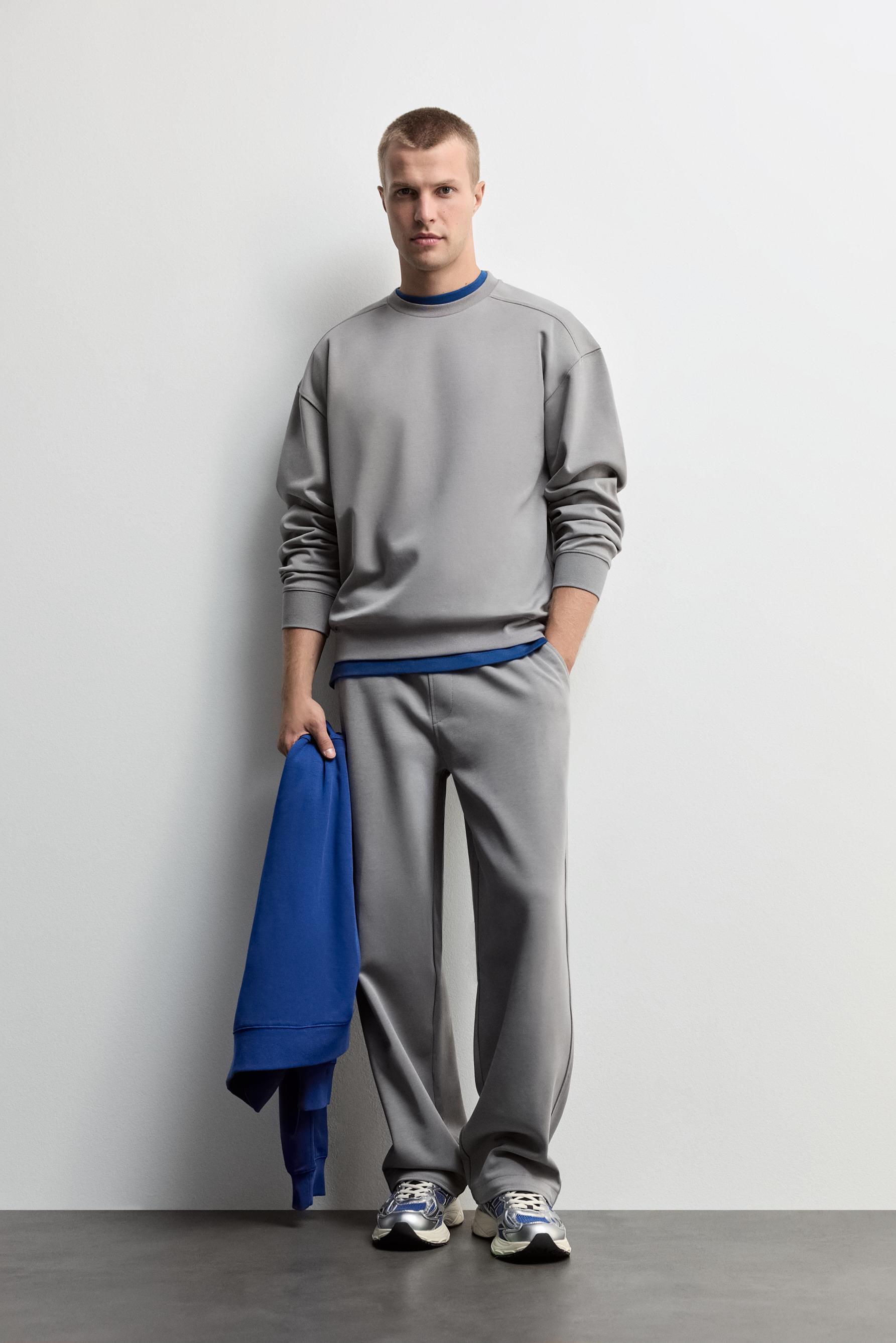 Interlock baggy joggers — MEDIUM GREY