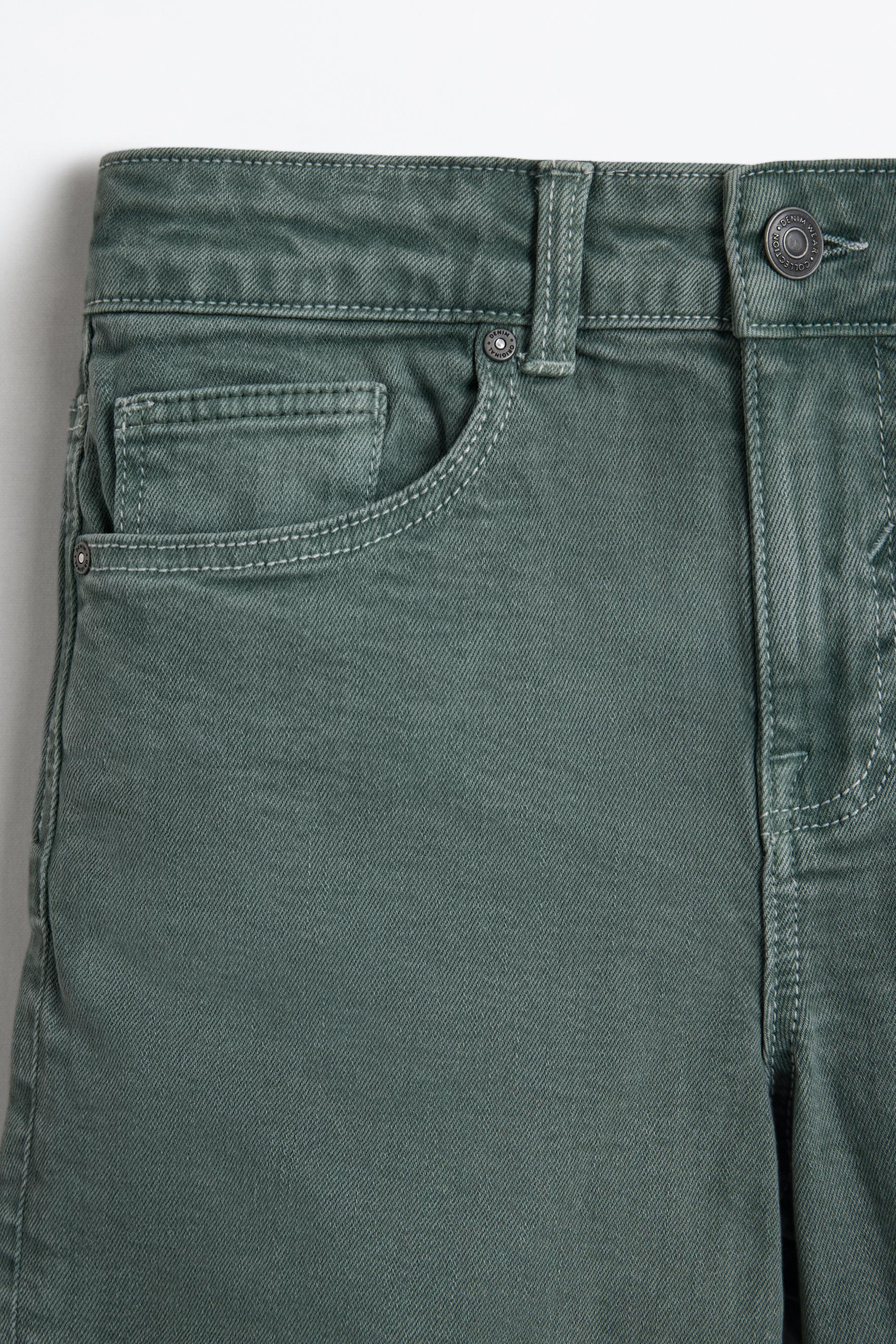 Slim comfort denim Bermuda shorts — TEAL GREEN