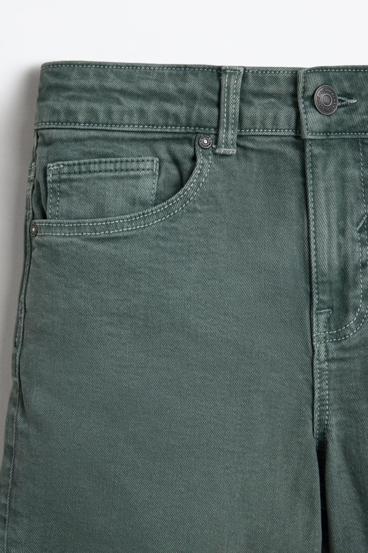 Slim comfort denim Bermuda shorts — TEAL GREEN