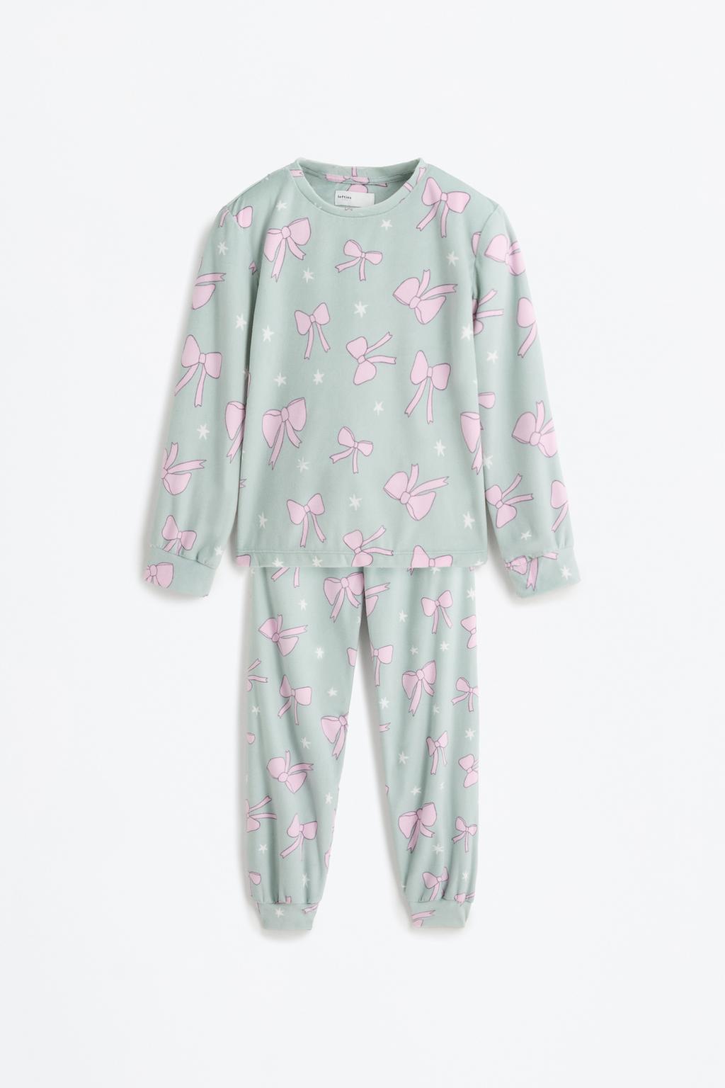 Pijama estampado aveludado