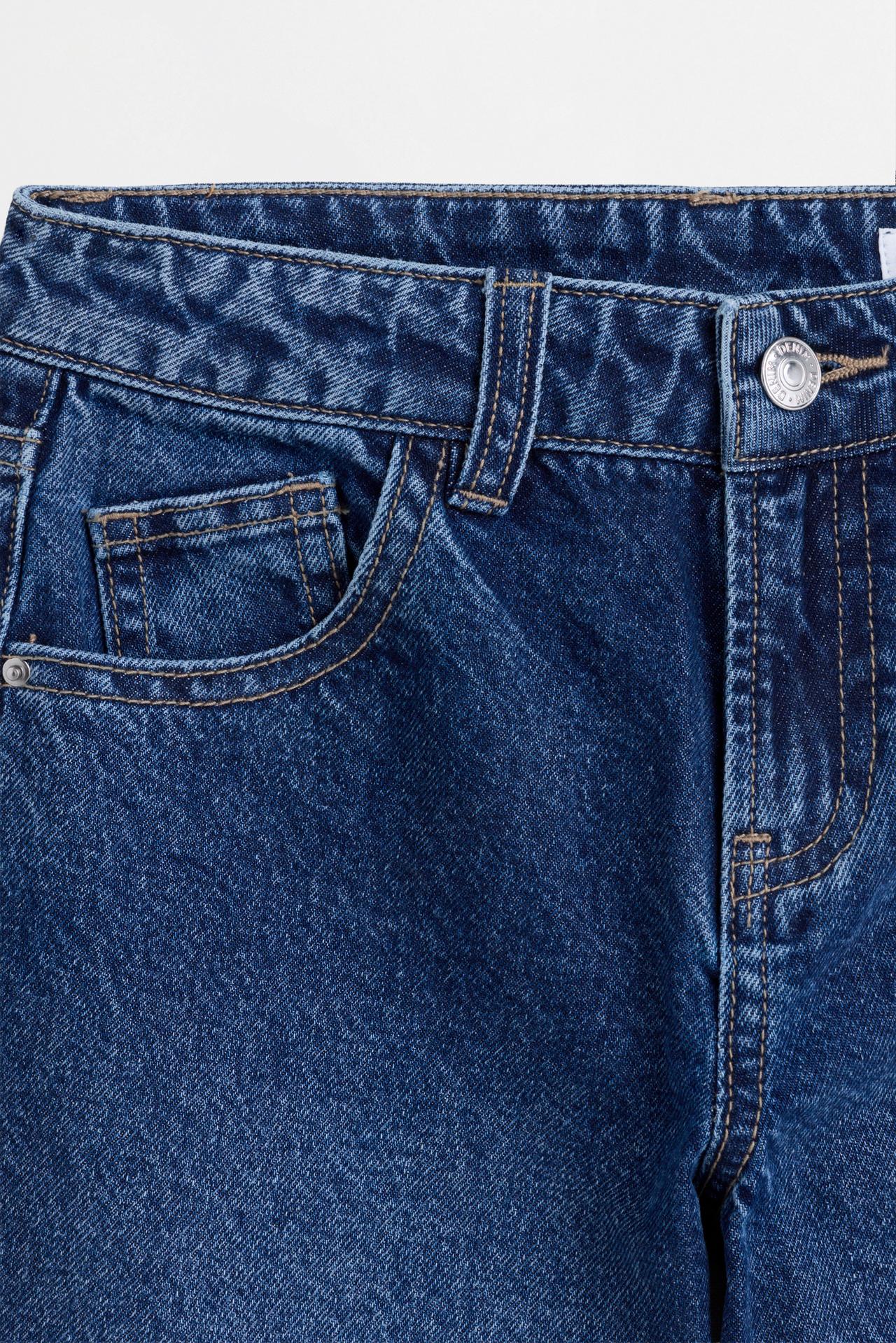 Straight-leg cuffed jeans — INDIGO
