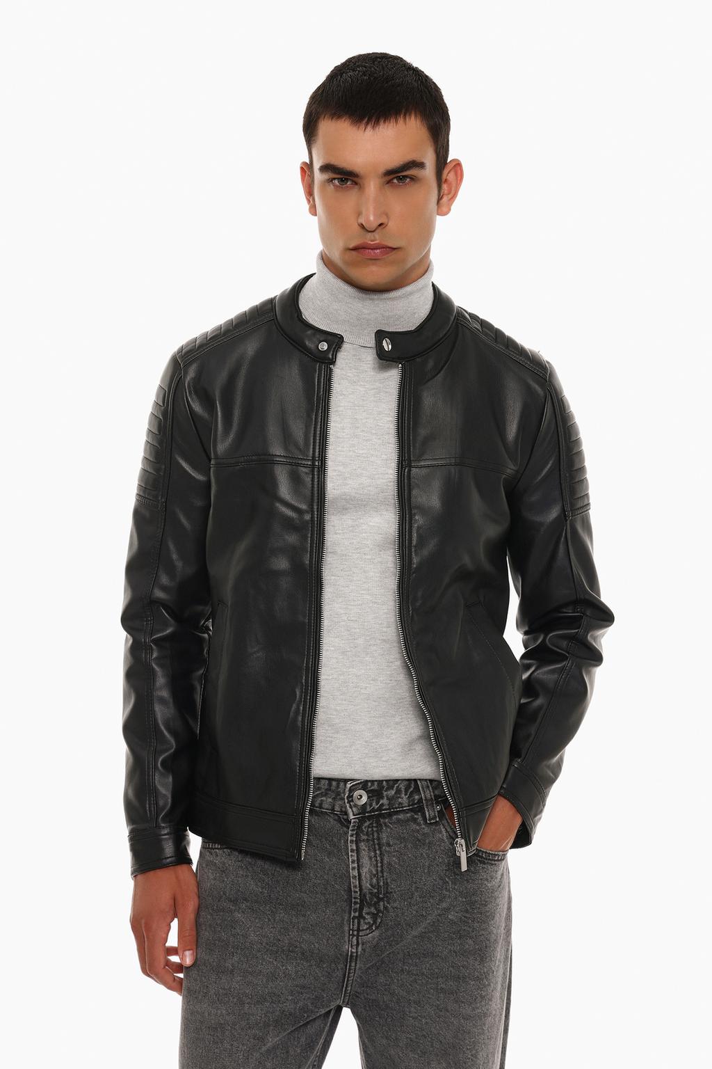 Faux leather jacket