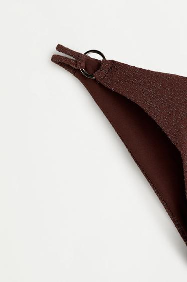 Shimmery bikini briefs — BROWN 7