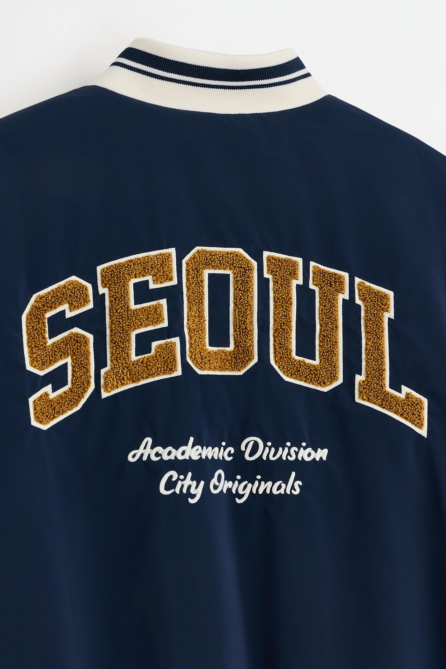 Bomber jacket with patches — NAVY