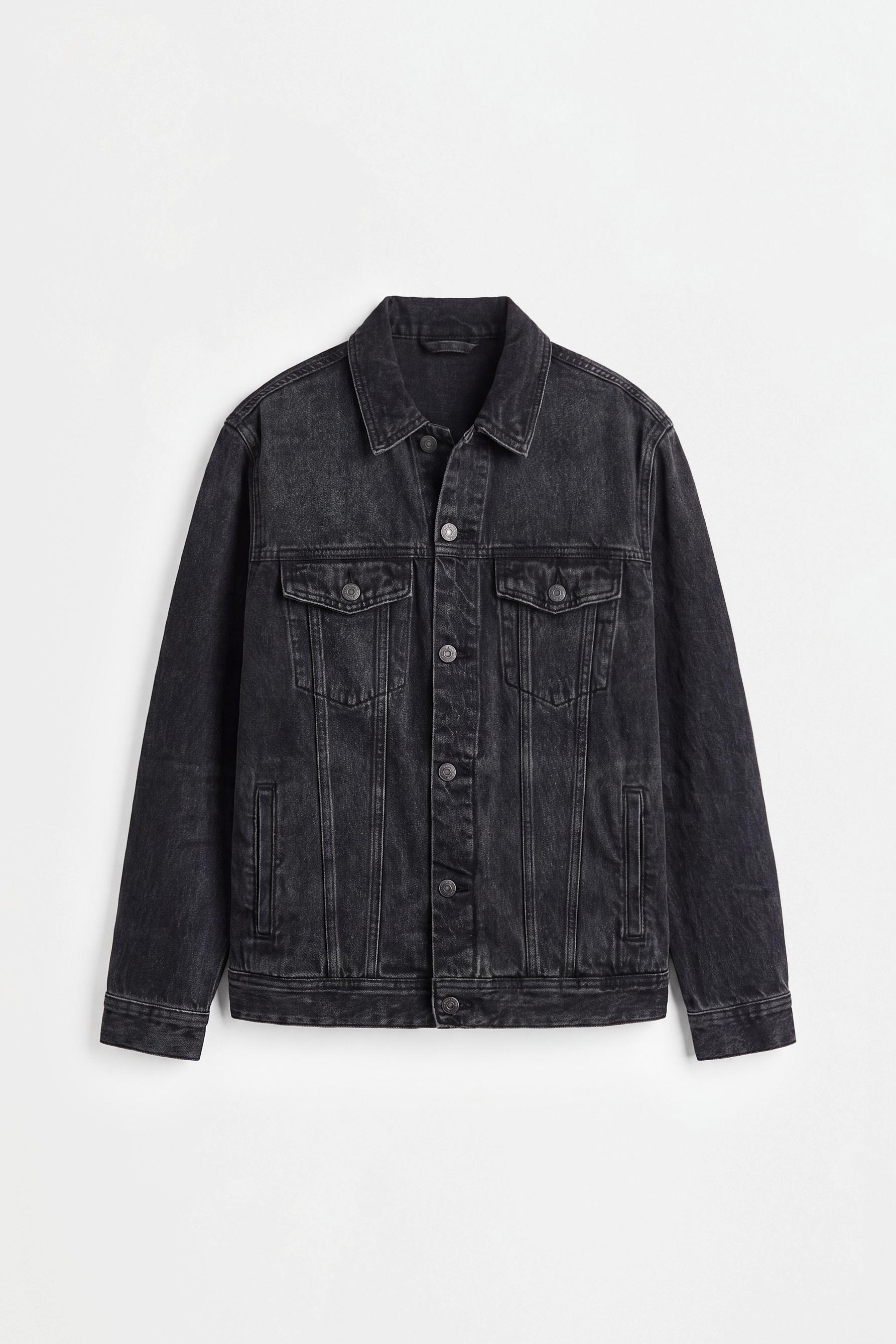 Basic denim jacket — FADED BLACK