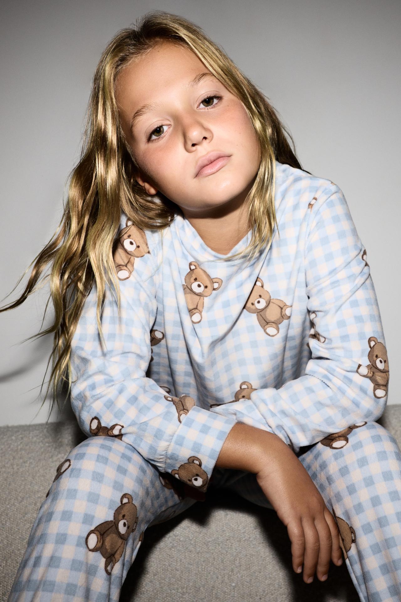 Velvet-feel star pyjamas — PALE BLUE