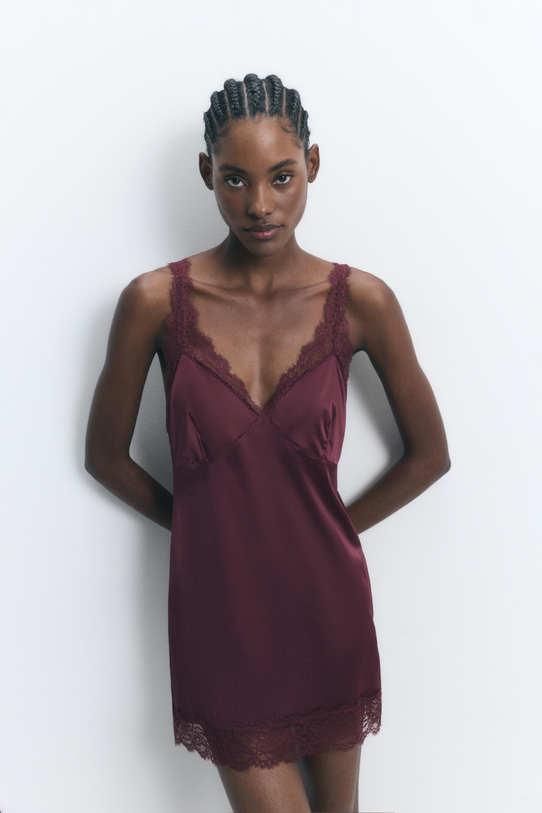 Camisón corto satén