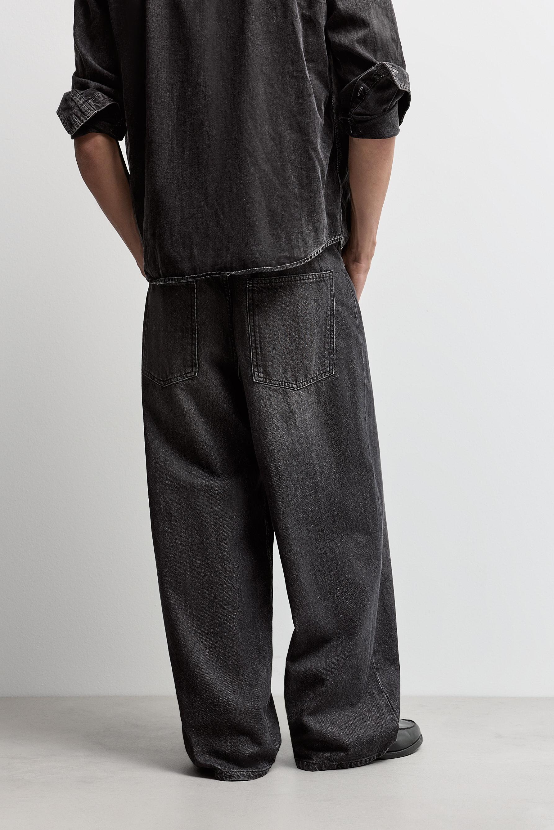 Wide-leg jeans — FADED BLACK