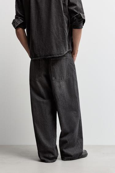 Wide-leg jeans — FADED BLACK 4