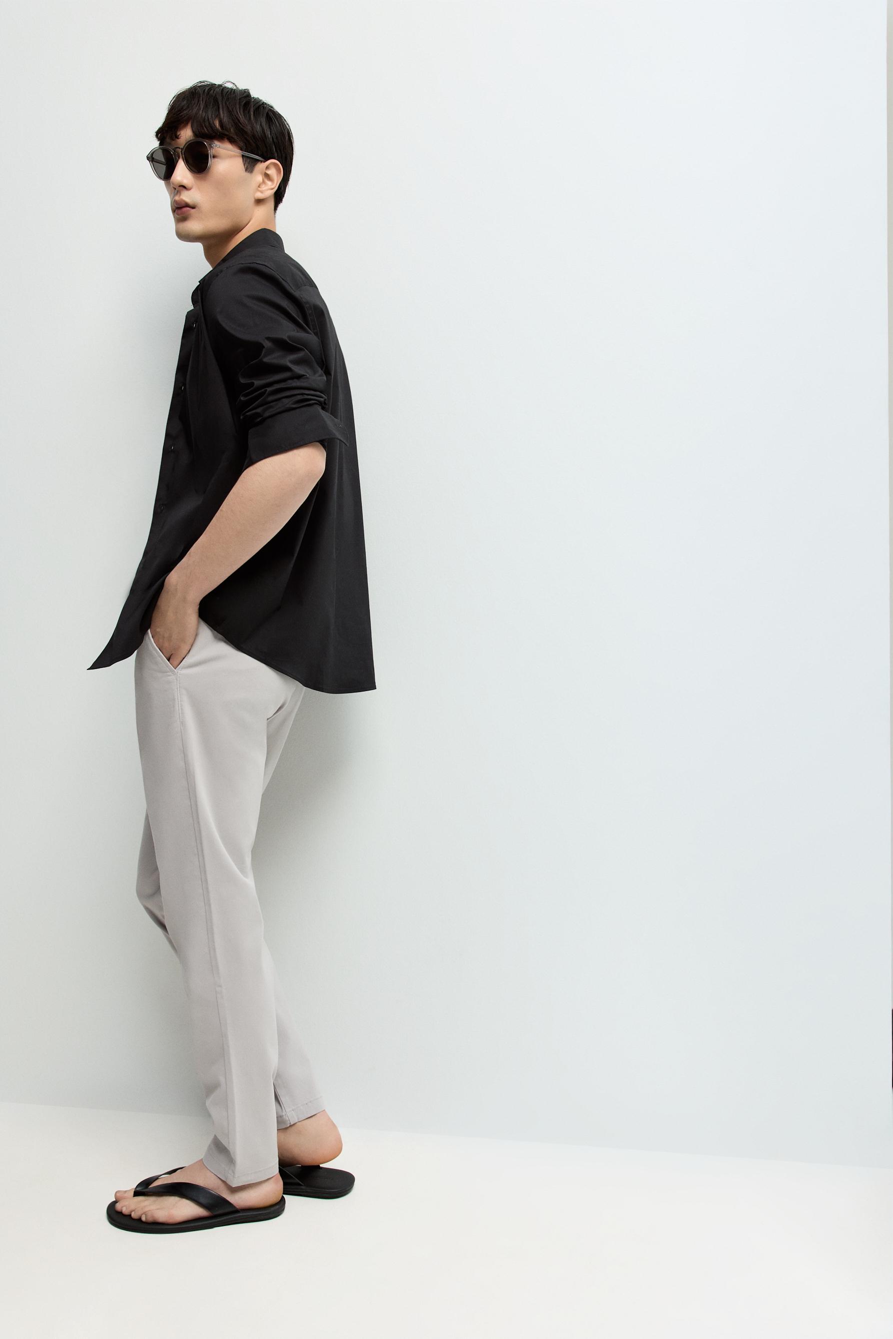 Skinny chino trousers — GREY