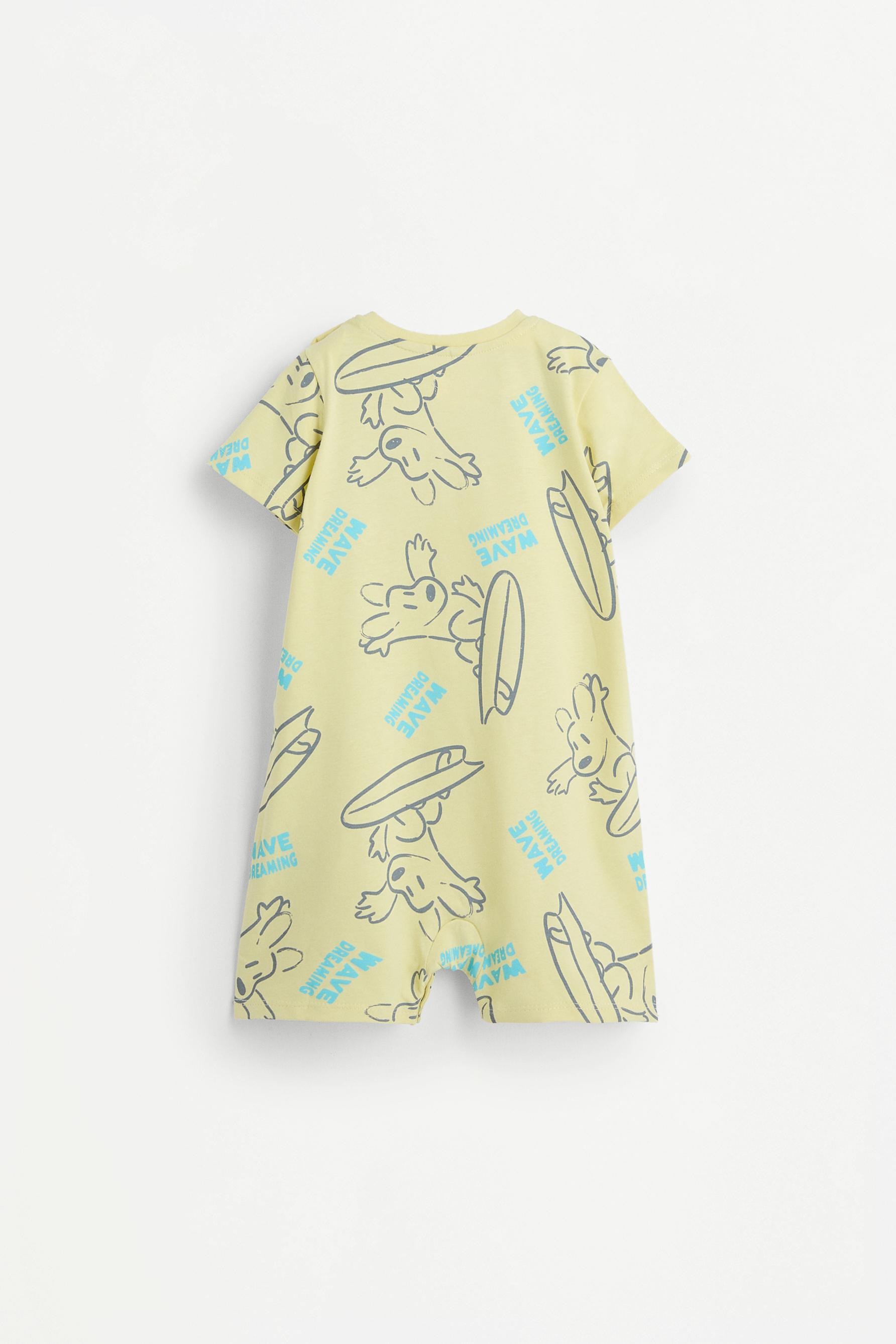 All-over printed sleepsuit — YELLOW