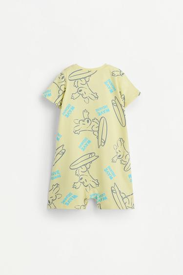 All-over printed sleepsuit — YELLOW 2