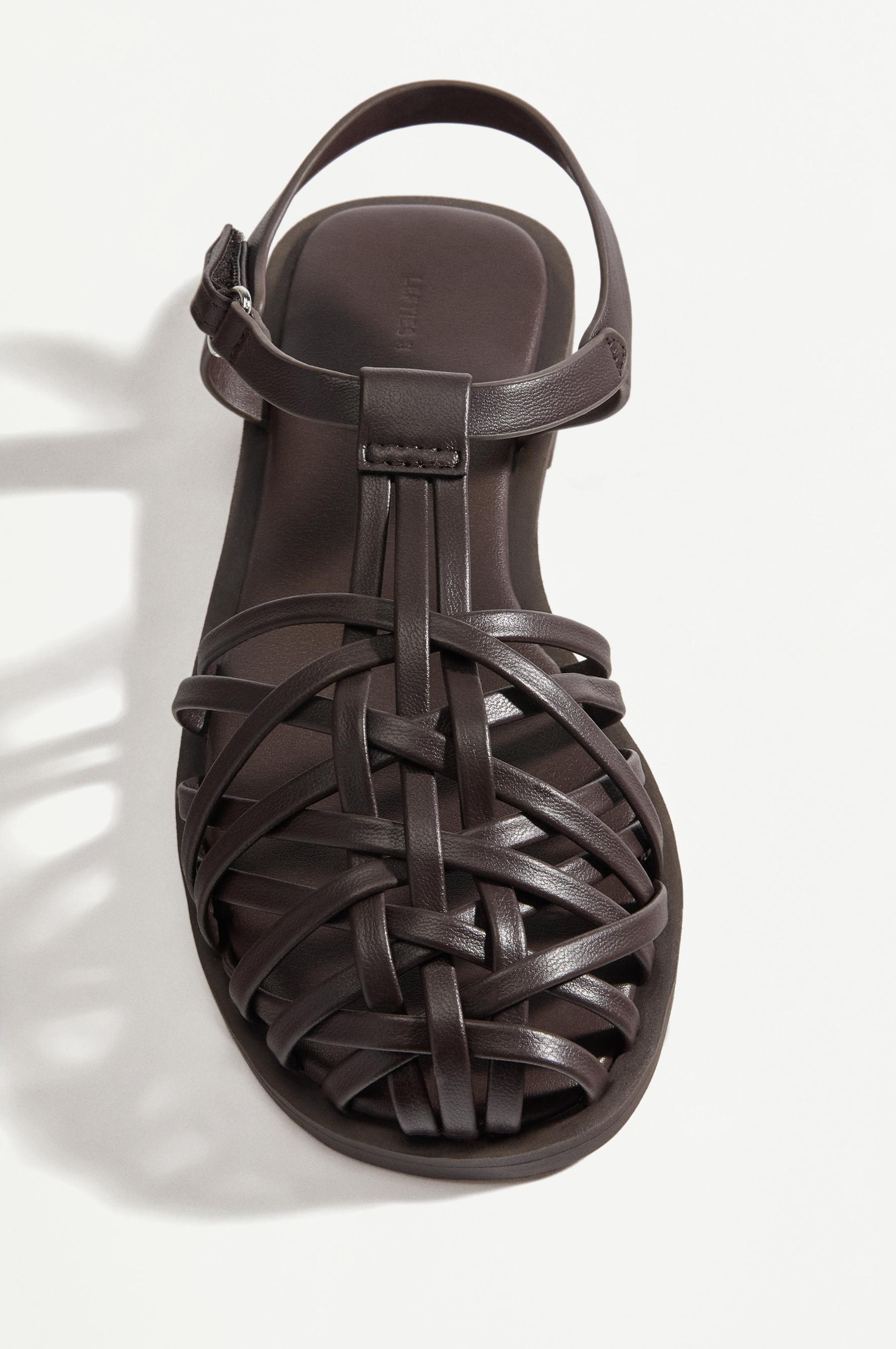 Cage sandals — BROWN