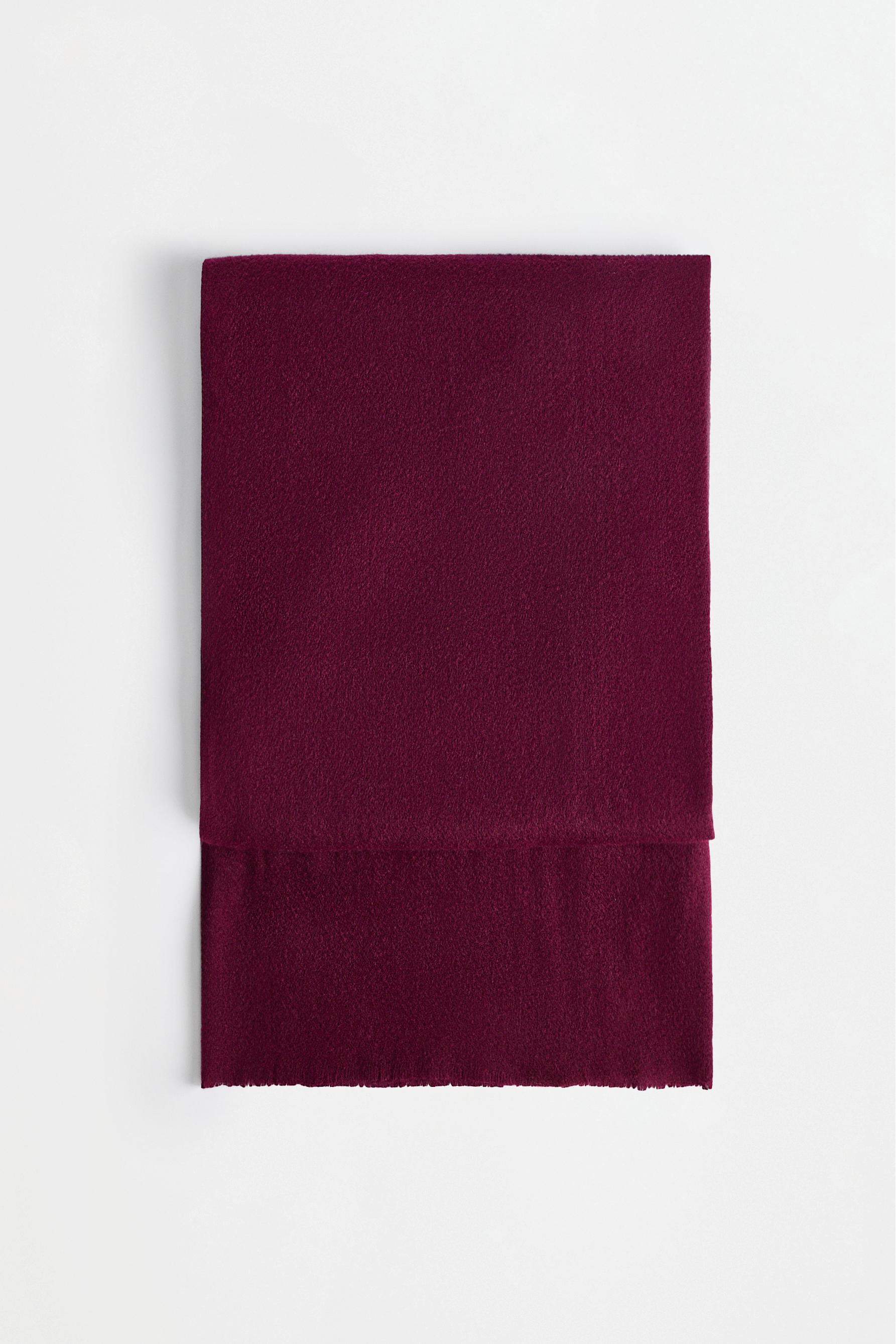 Fine plain scarf — BURGUNDY