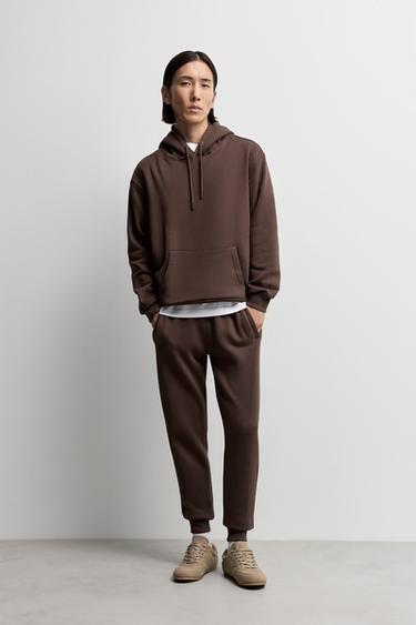Regular fit tracksuit bottoms — CHOCOLATE 1