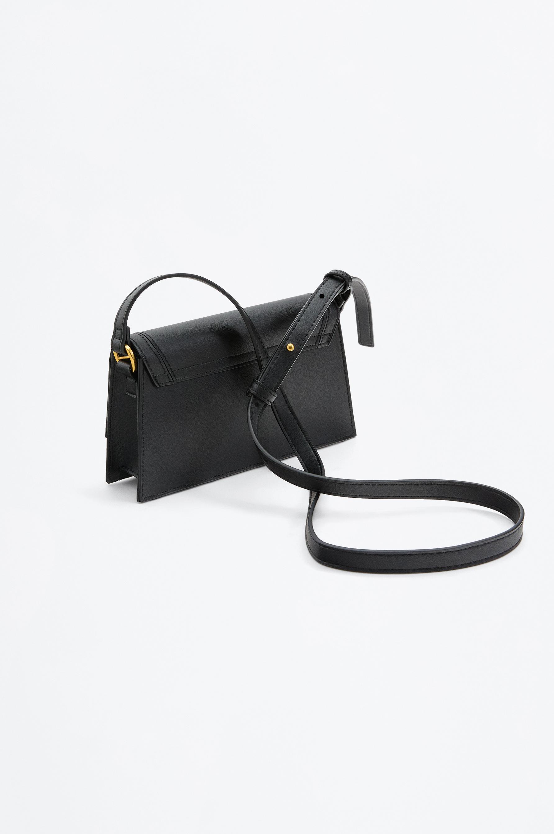 Flap crossbody bag — BLACK