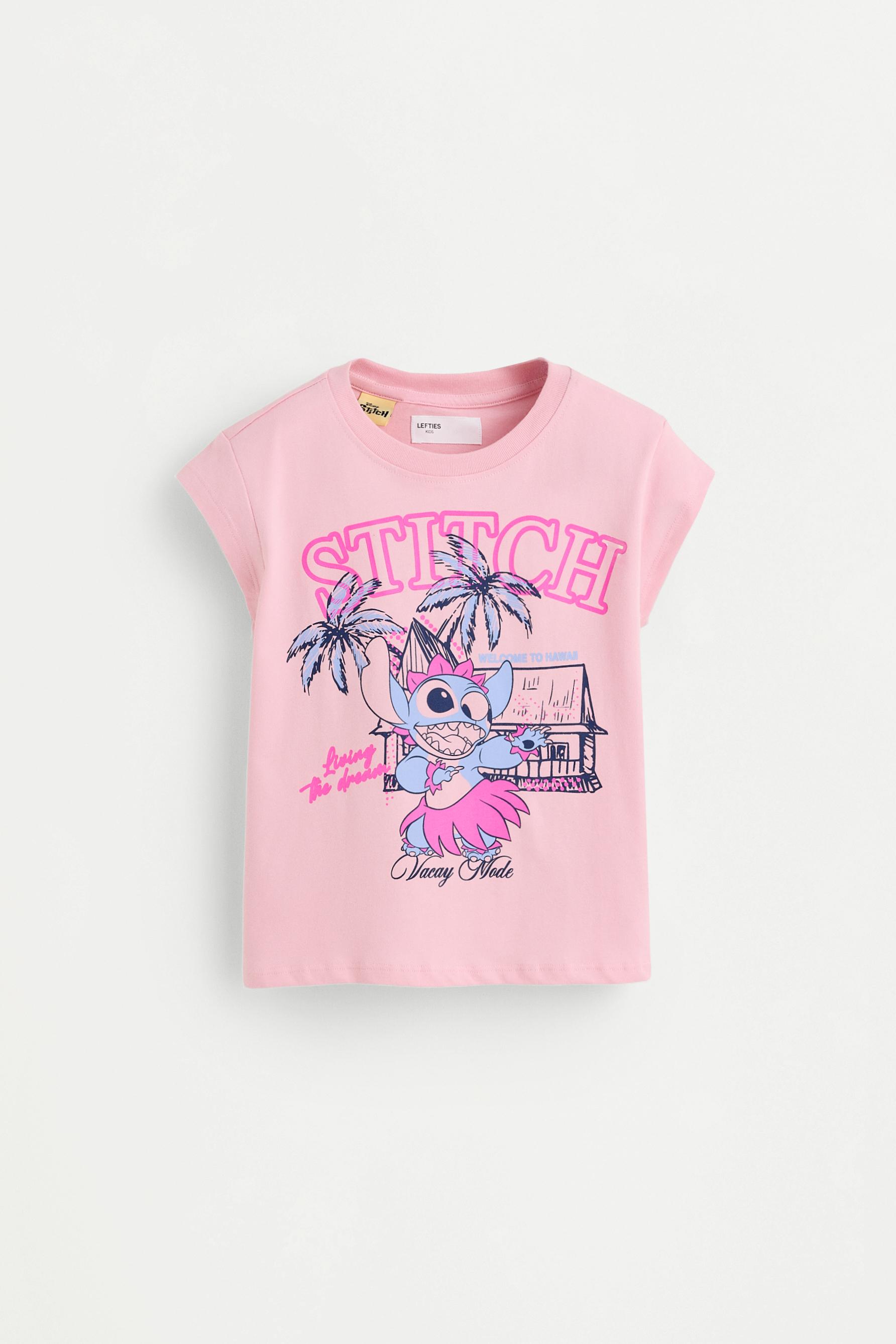 Stitch ©Disney T-shirt and cycling leggings set — PINK