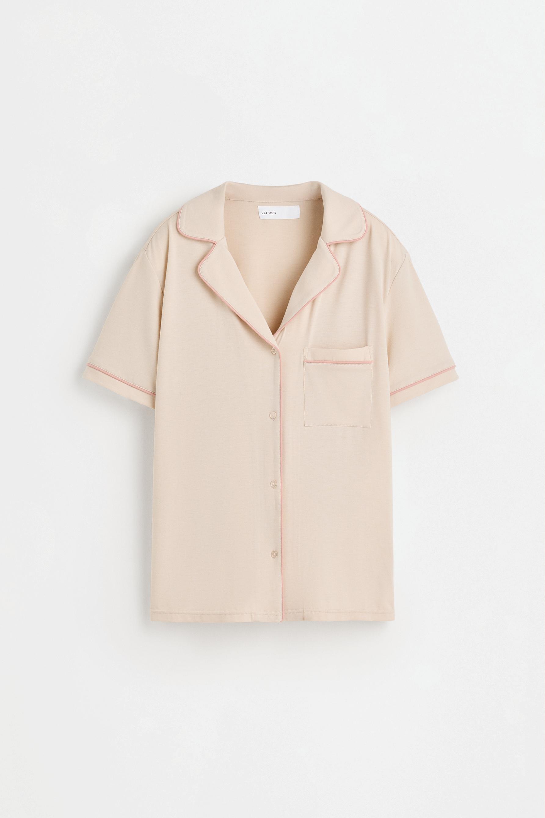Long shirt-style pyjamas — BEIGE MARL