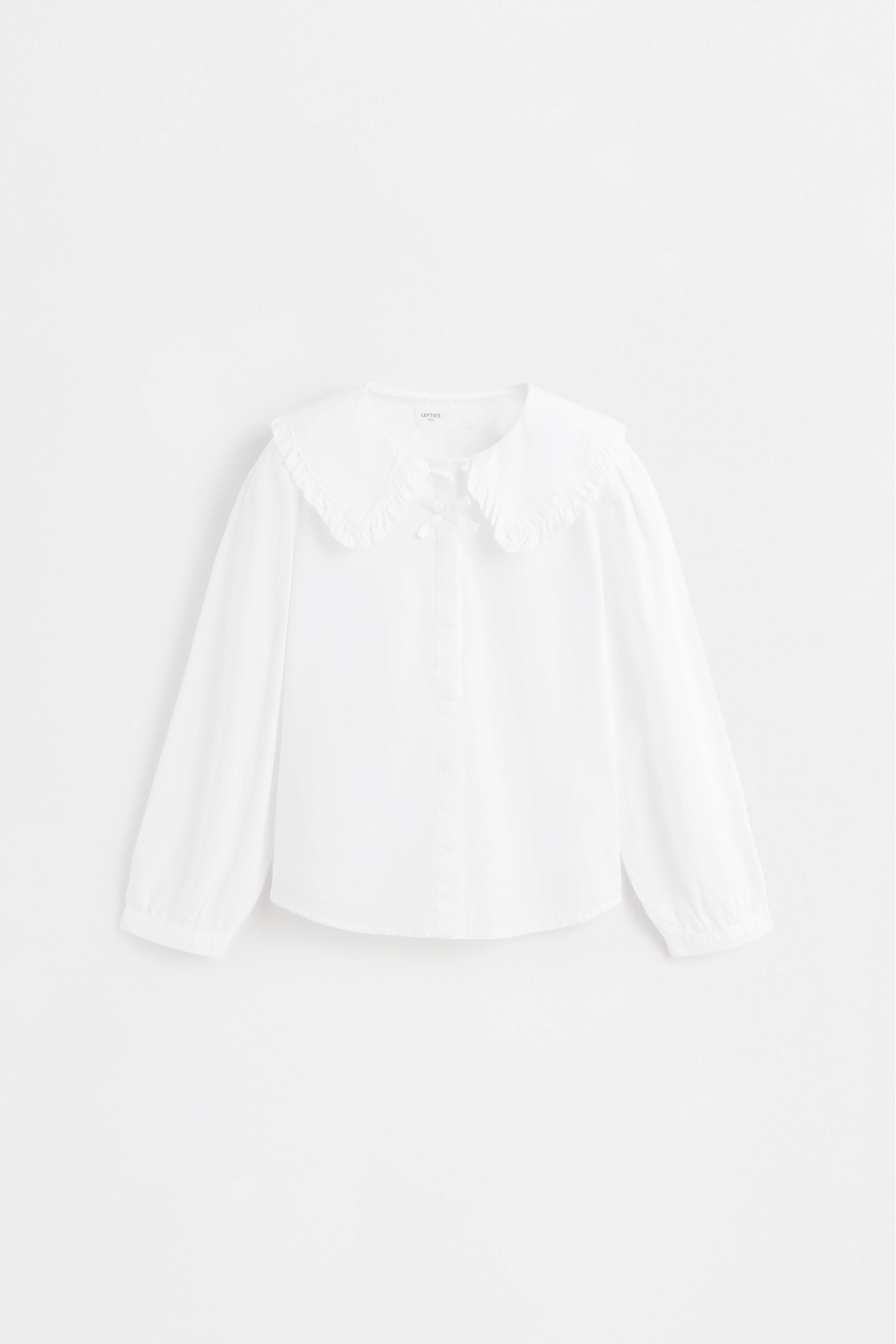 Peter Pan collar blouse — WHITE